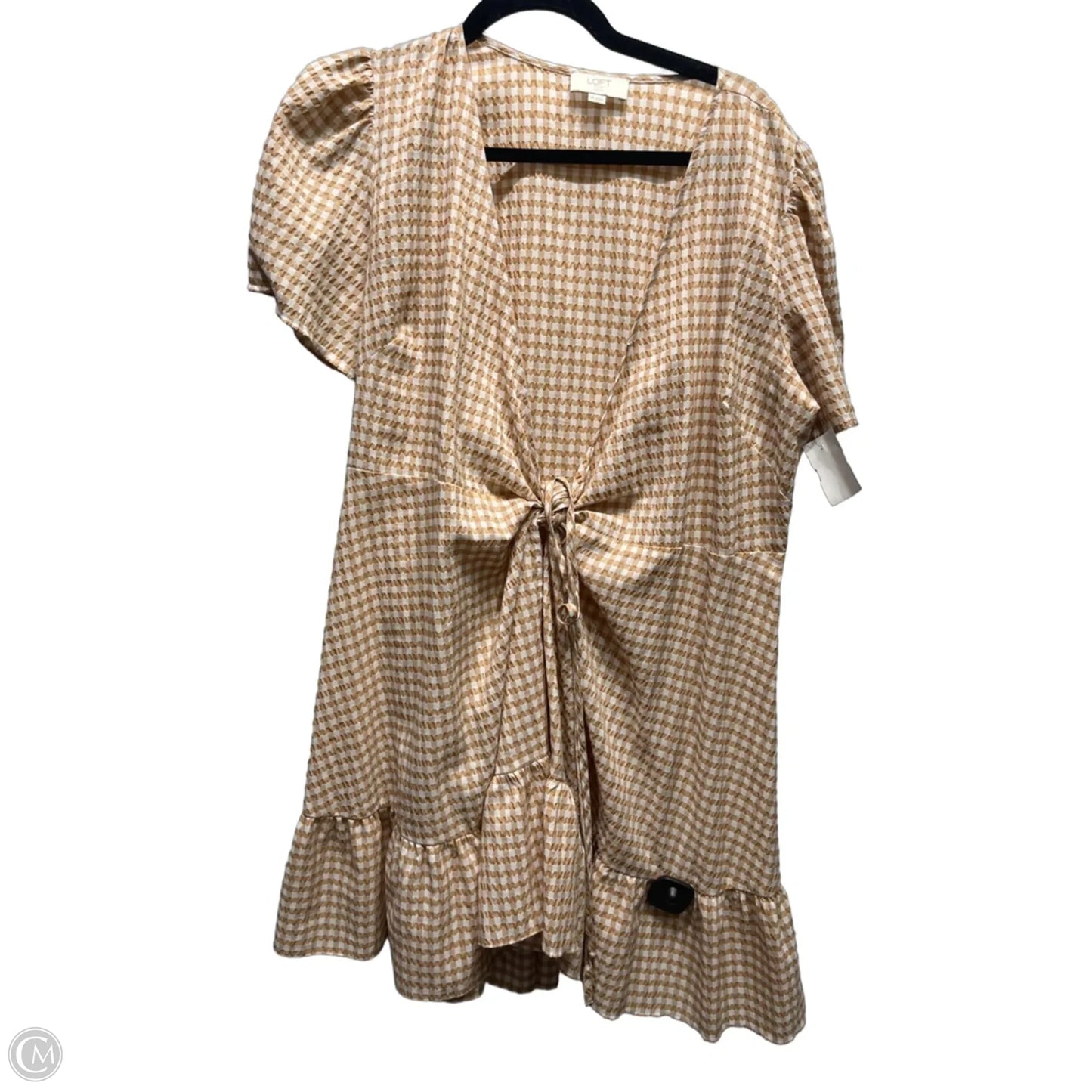 Dress Casual Short By Loft In Tan & White, Size: 10