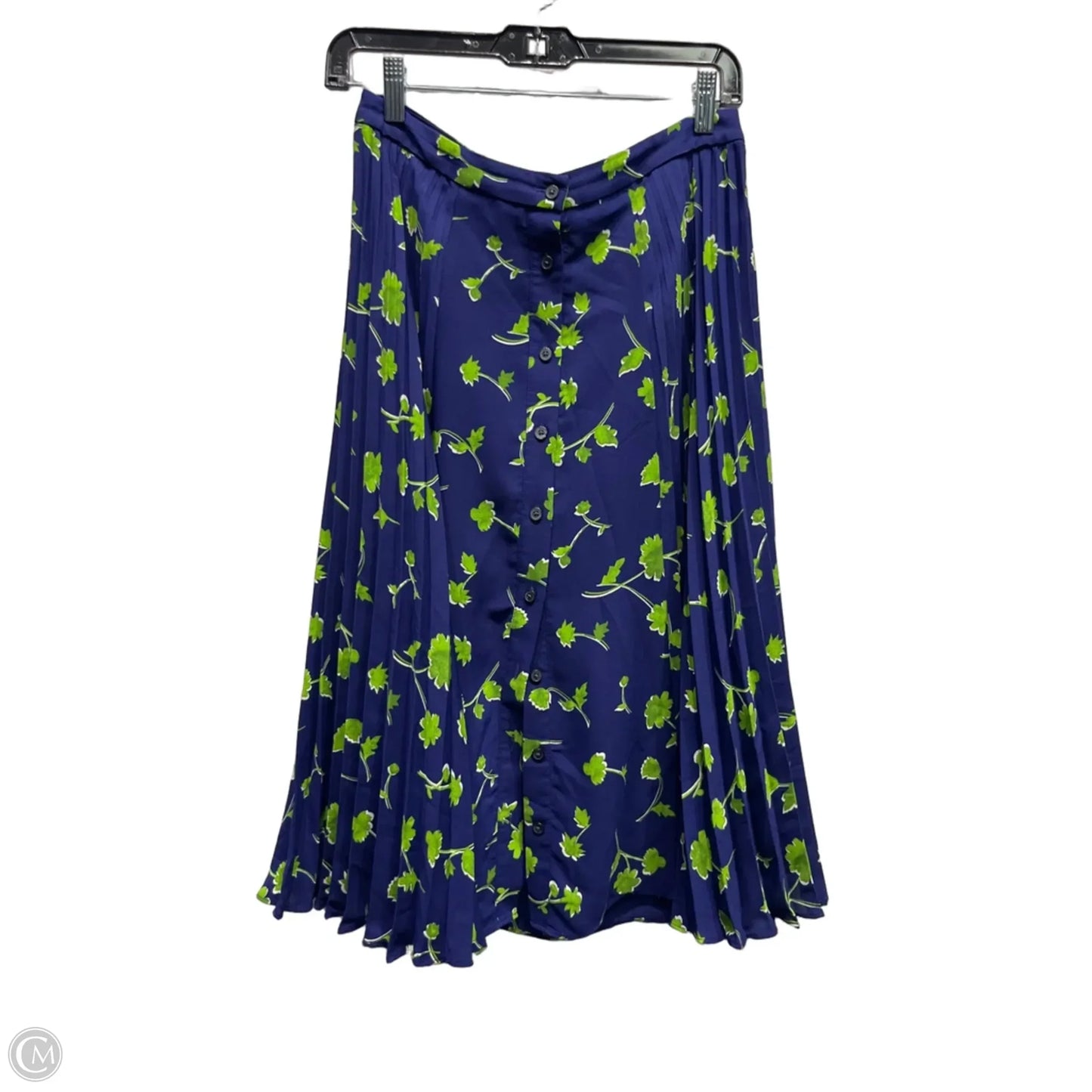 Skirt Midi By Banana Republic In Blue & Green, Size: 2