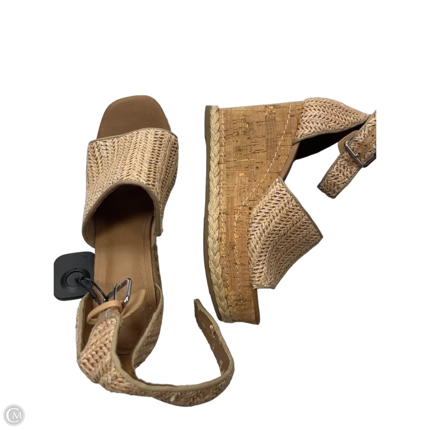 Sandals Heels Wedge By Universal Thread In Tan, Size: 7.5