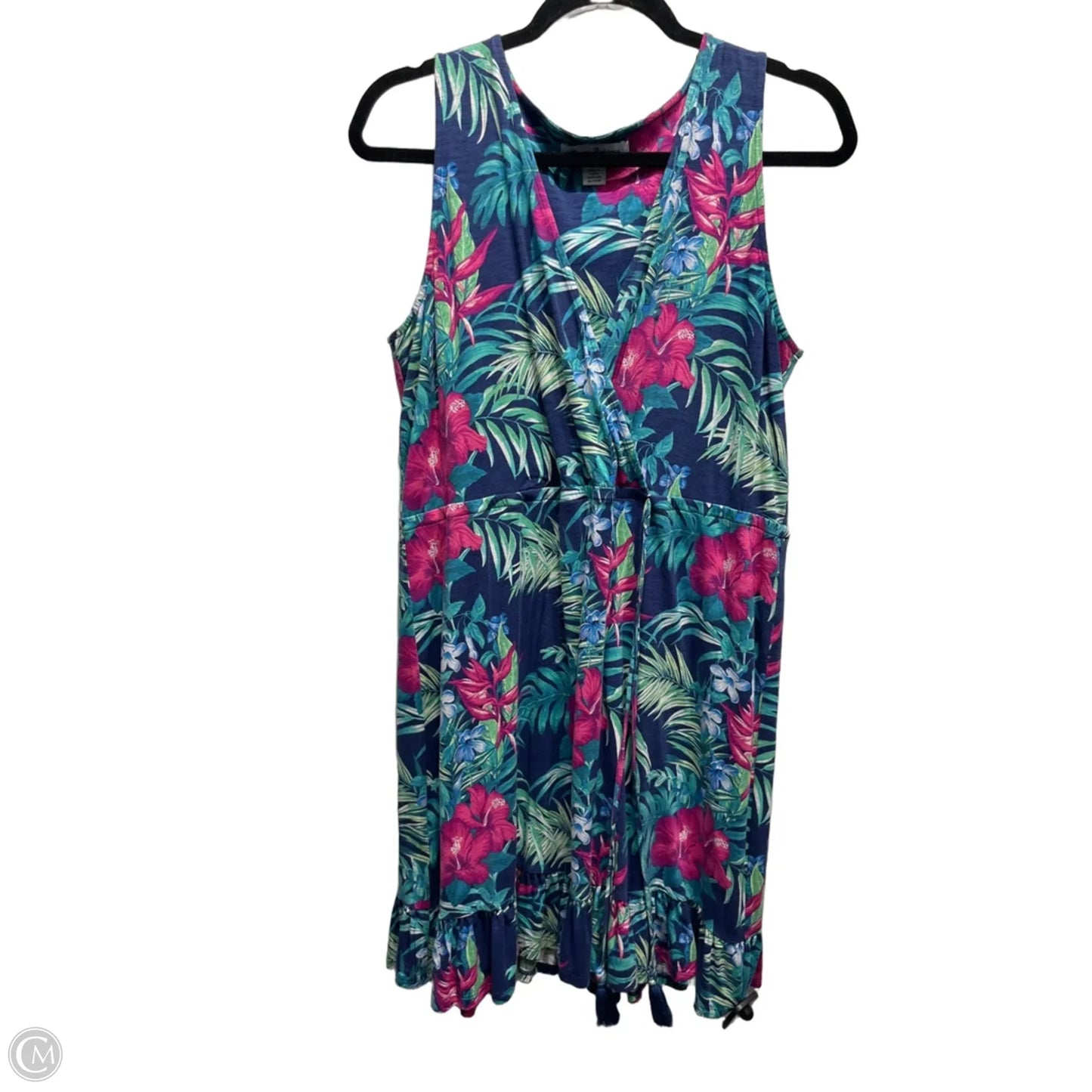 Dress Casual Short By Tommy Bahama In Blue & Pink, Size: L