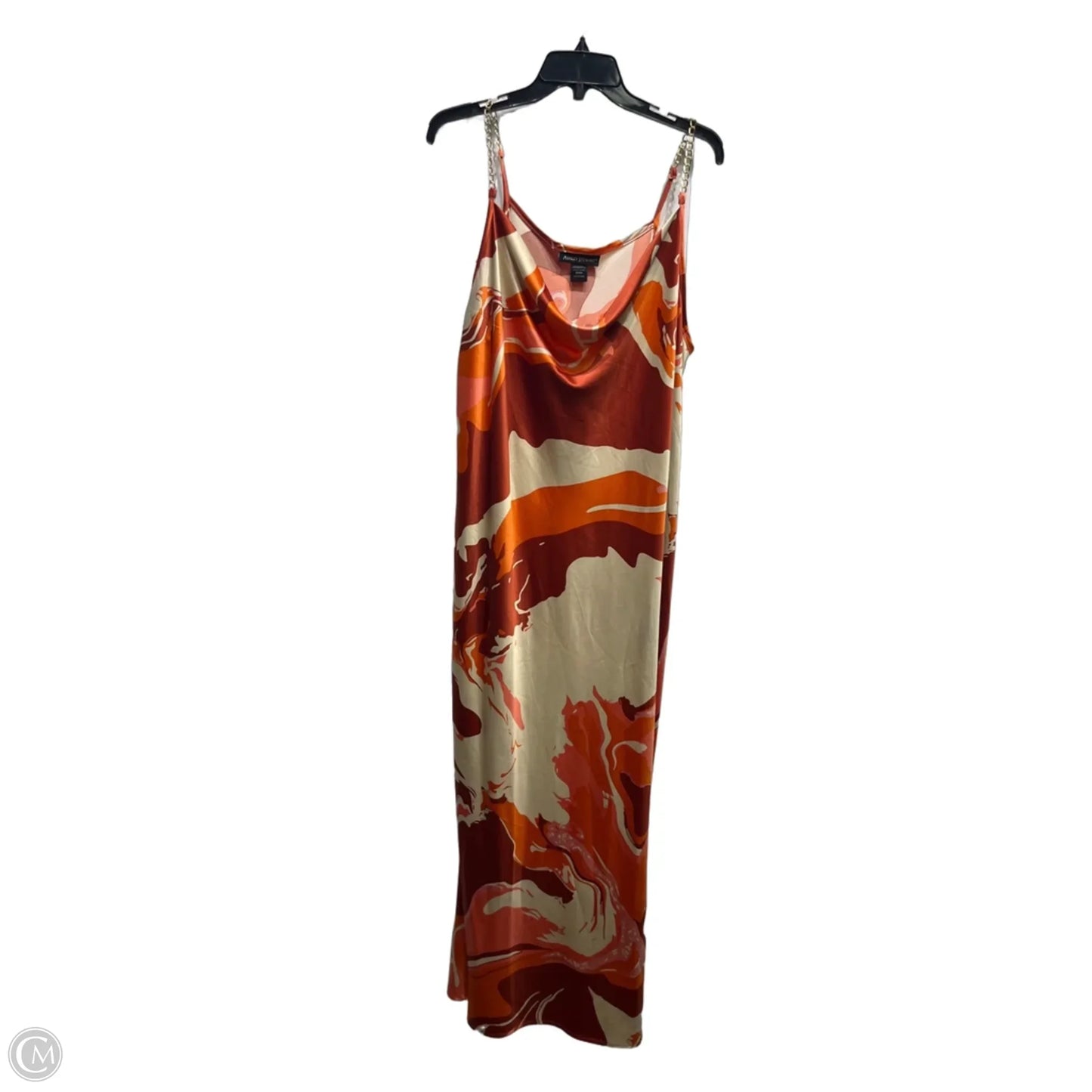 Dress Casual Maxi By Ashley Stewart In Cream & Orange, Size: 22