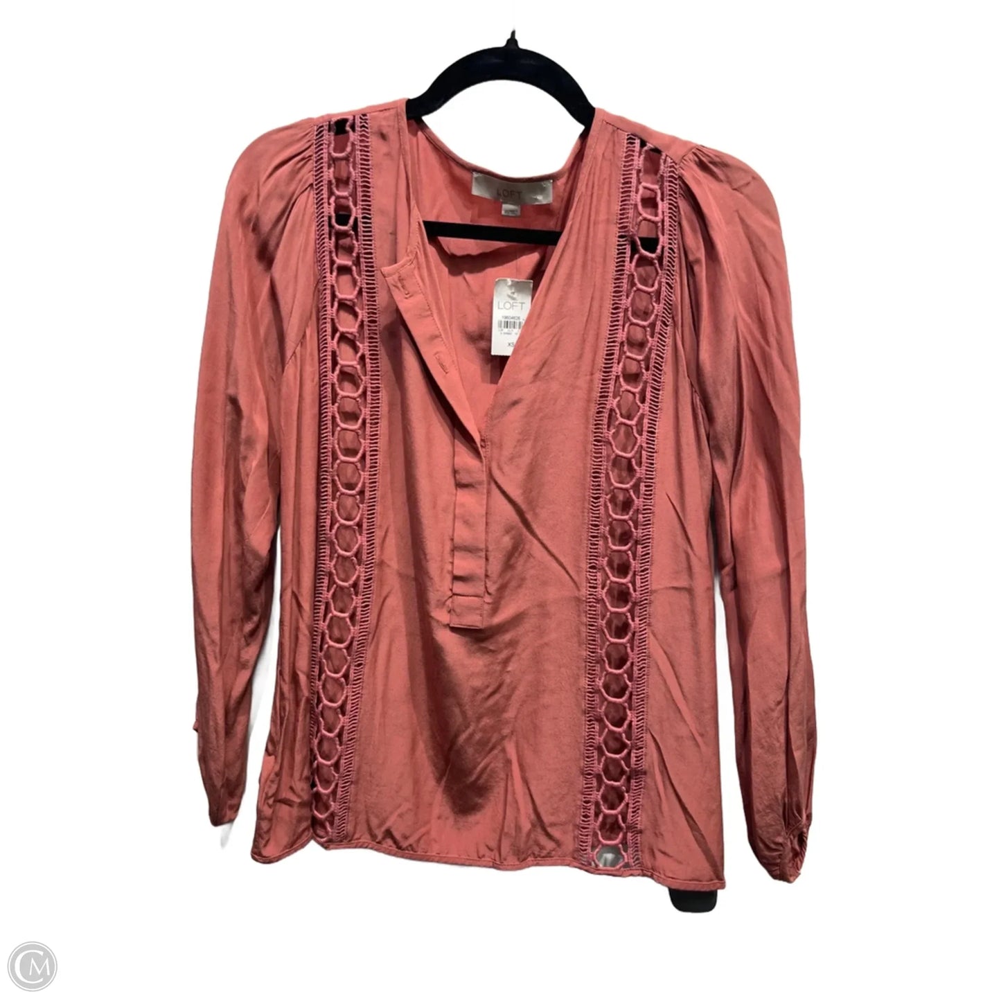 Top Long Sleeve By Loft In Orange, Size: Xs