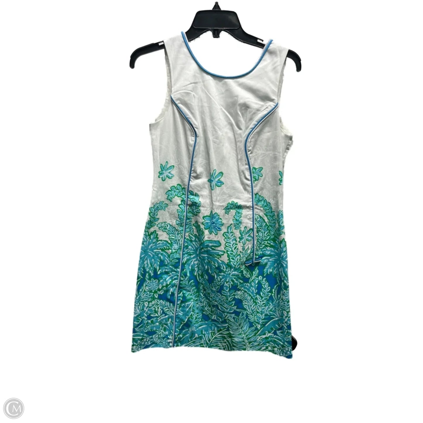 Dress Designer By Lilly Pulitzer In Blue & Green, Size: 4