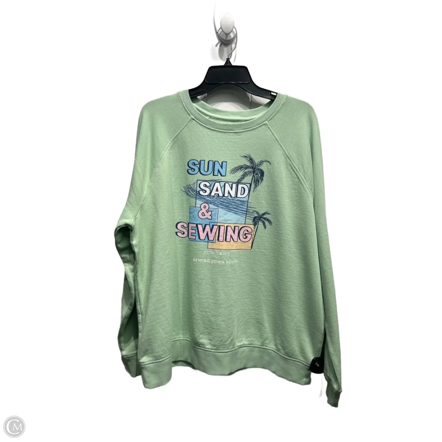 Sweatshirt Crewneck By Crown And Ivy In Green, Size: Xl