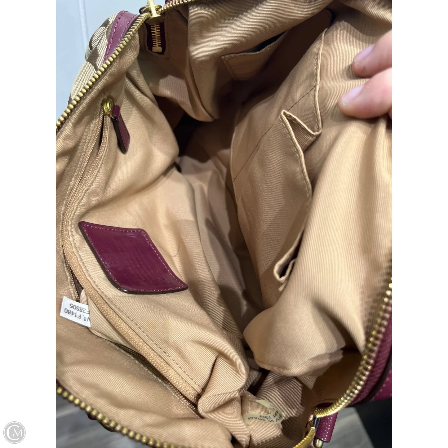 Handbag Designer By Coach, Size: Medium