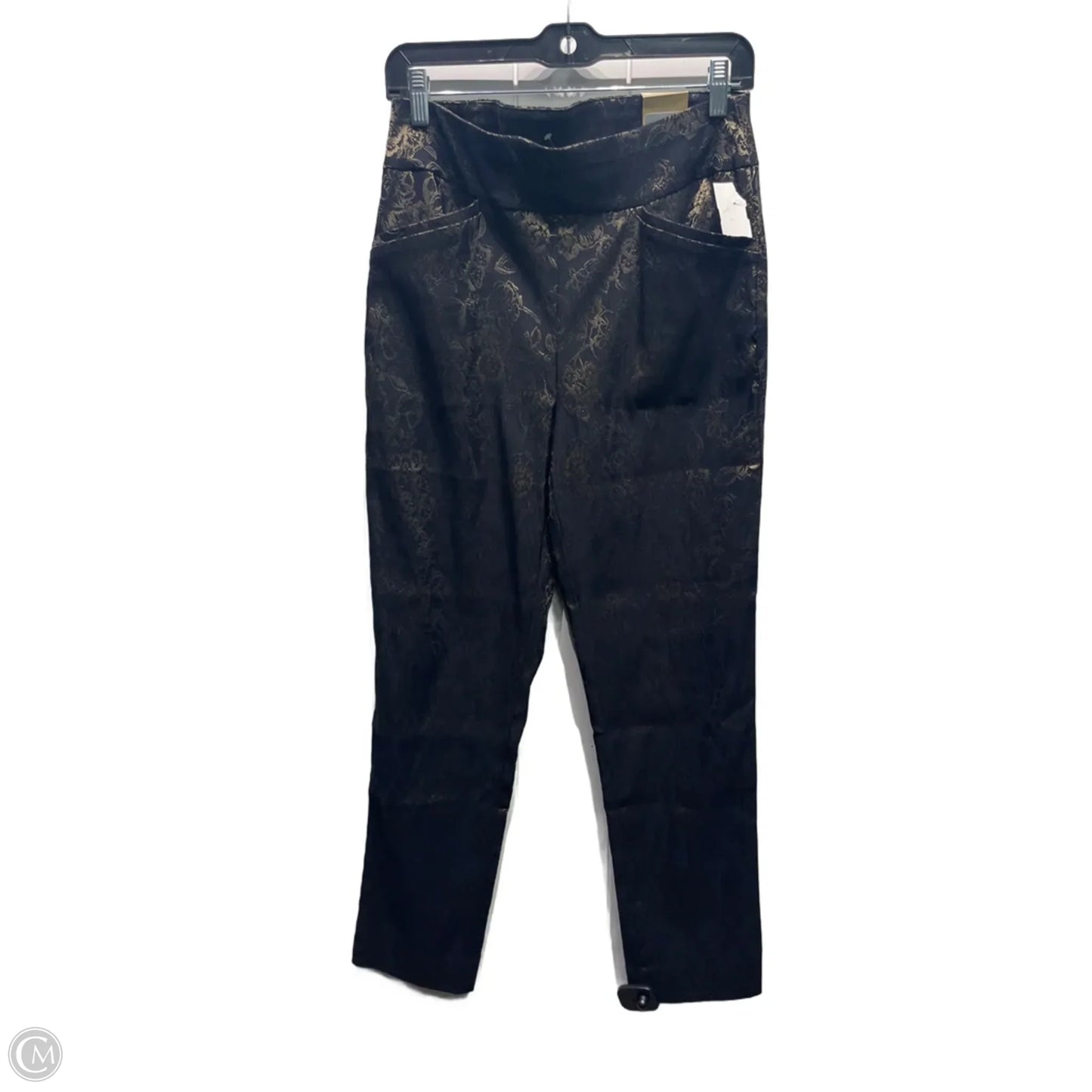Pants Other By Chicos In Black & Gold, Size: 6
