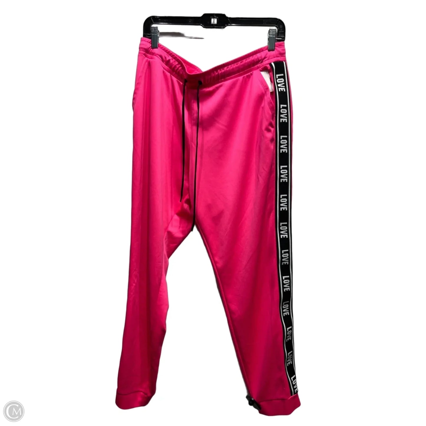 Pants Joggers By Soho Apparel In Black & Pink, Size: L