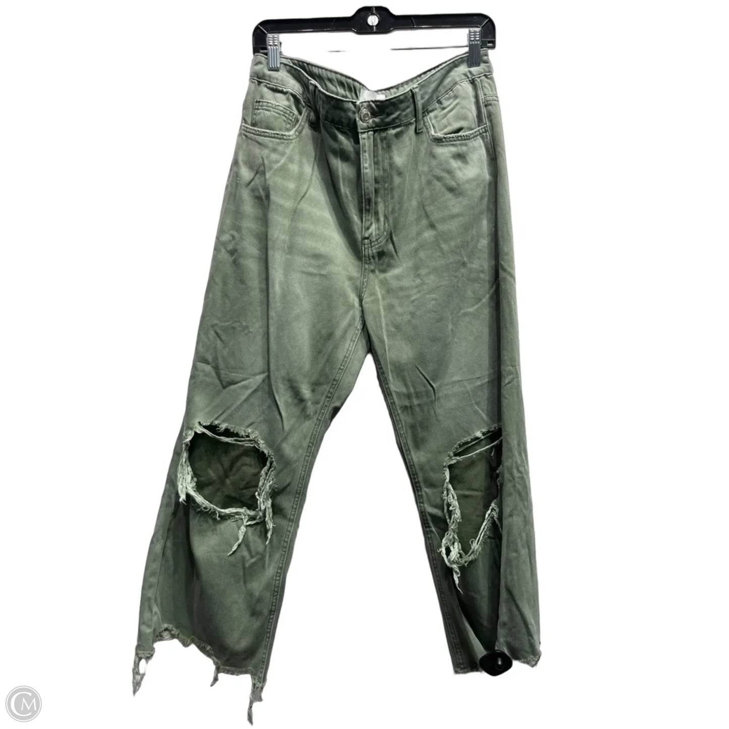 Jeans Wide Leg By Vervet In Green Denim, Size: 8
