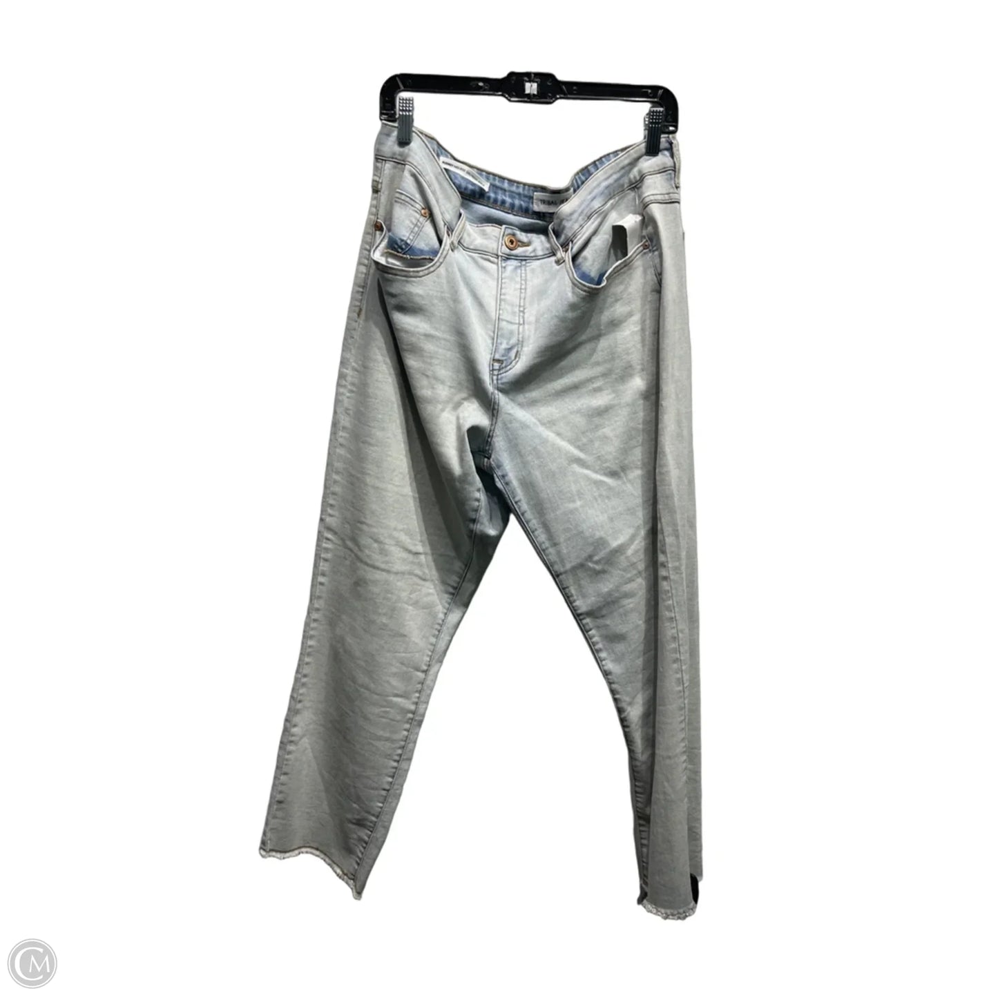 Jeans Straight By Tribal In Blue Denim, Size: 14