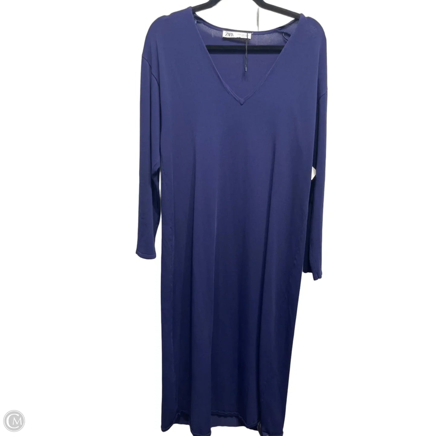 Dress Casual Midi By Zara In Navy, Size: M