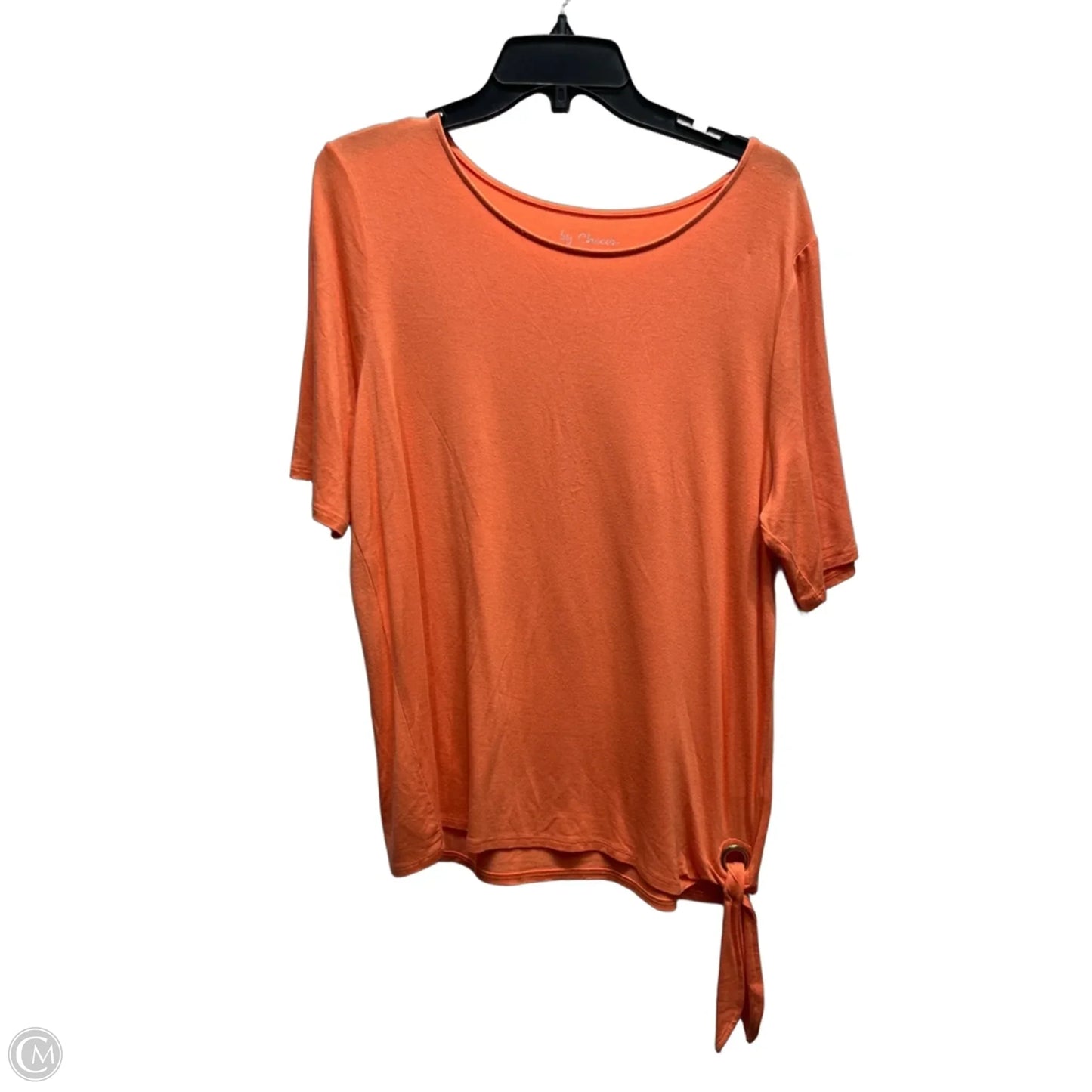 Top Short Sleeve By Chicos In Orange, Size: L