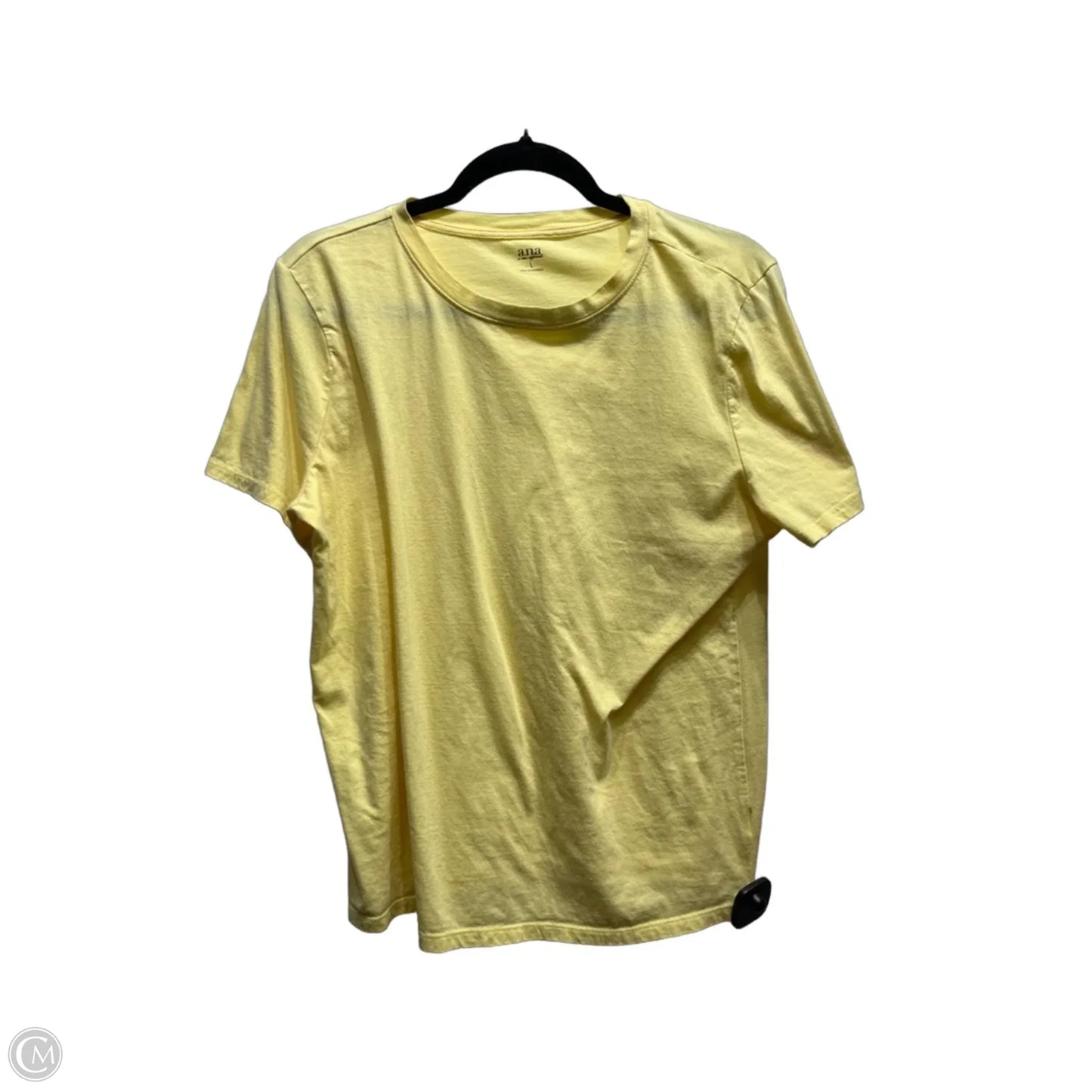 Top Short Sleeve Basic By Ana In Yellow, Size: L
