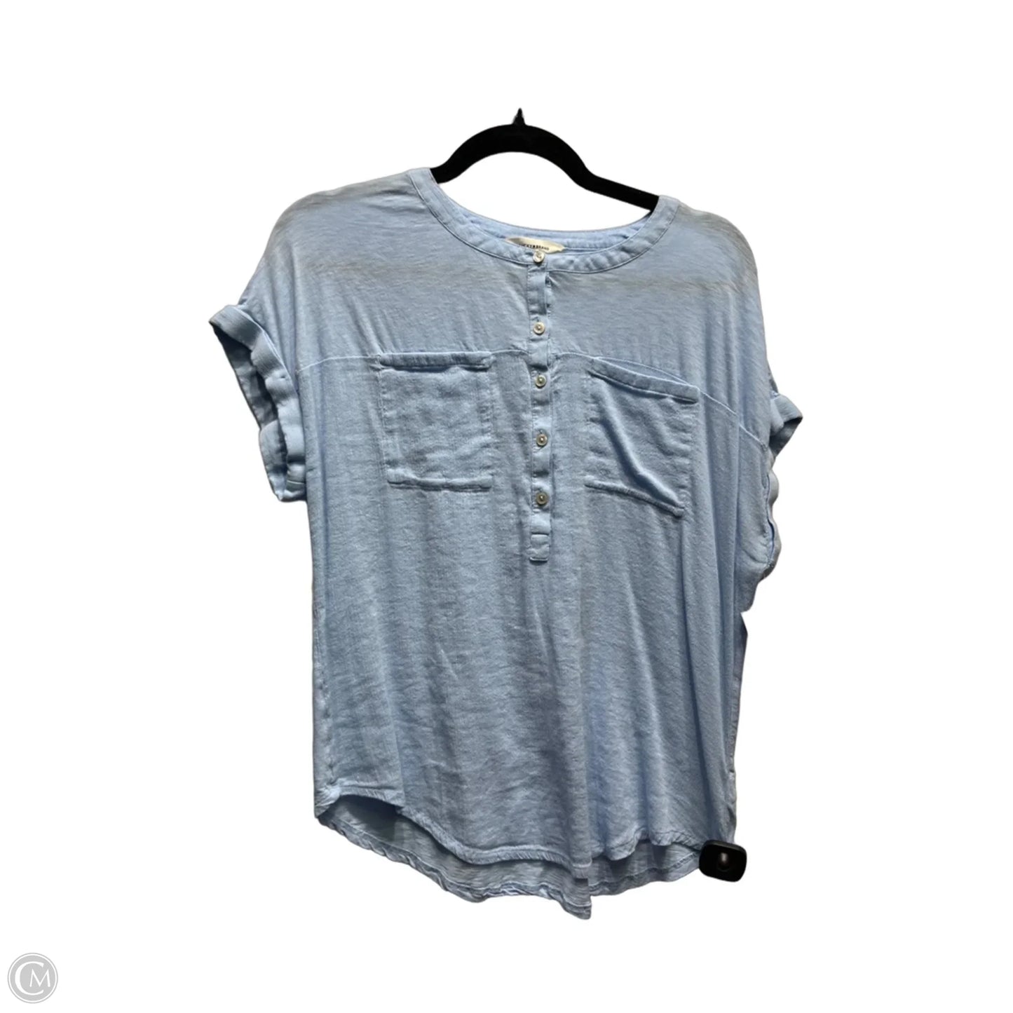 Top Short Sleeve By Lucky Brand In Blue, Size: L