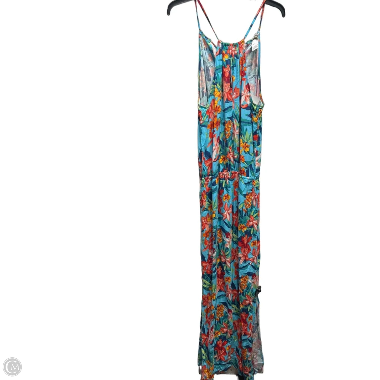 Dress Casual Maxi By Tommy Bahama In Blue & Orange, Size: L