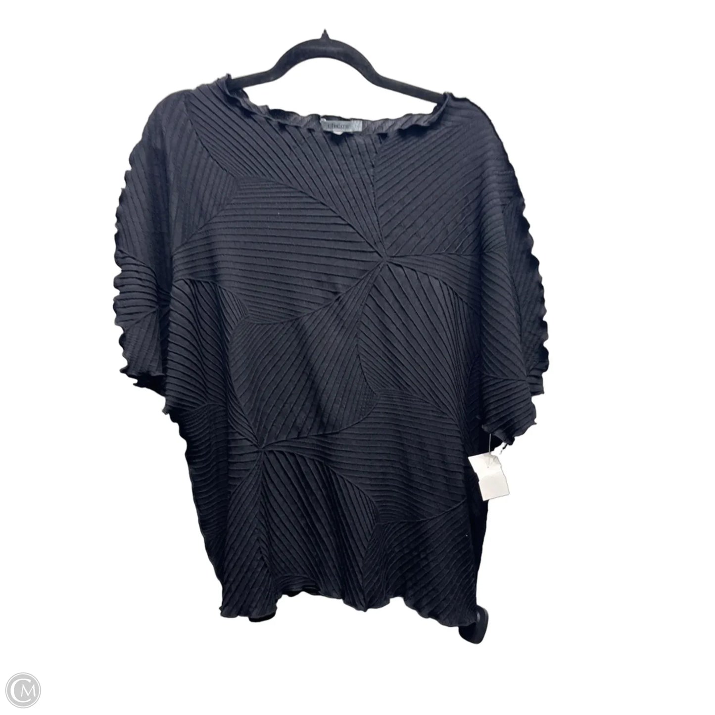 Top Short Sleeve By Chicos In Black, Size: L