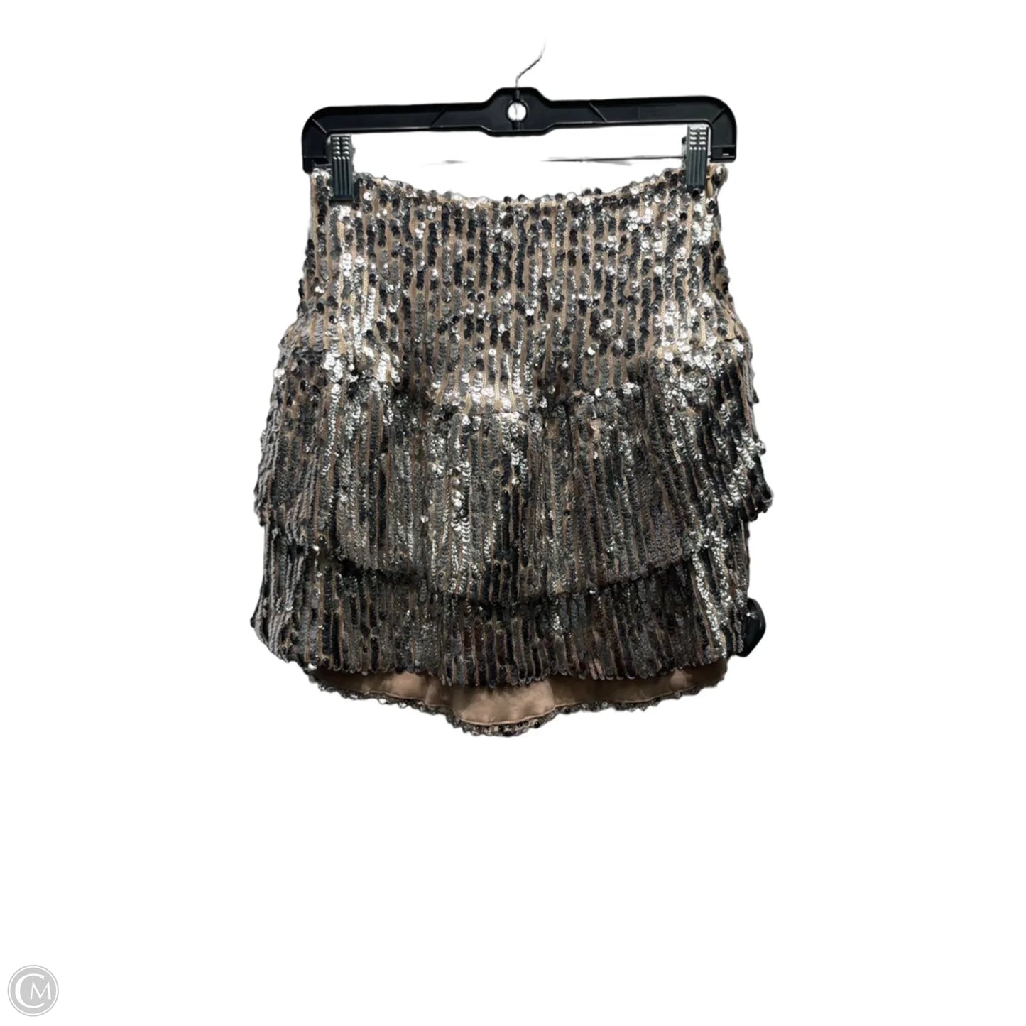 Skirt Mini & Short By Princess Polly In Silver, Size: 6