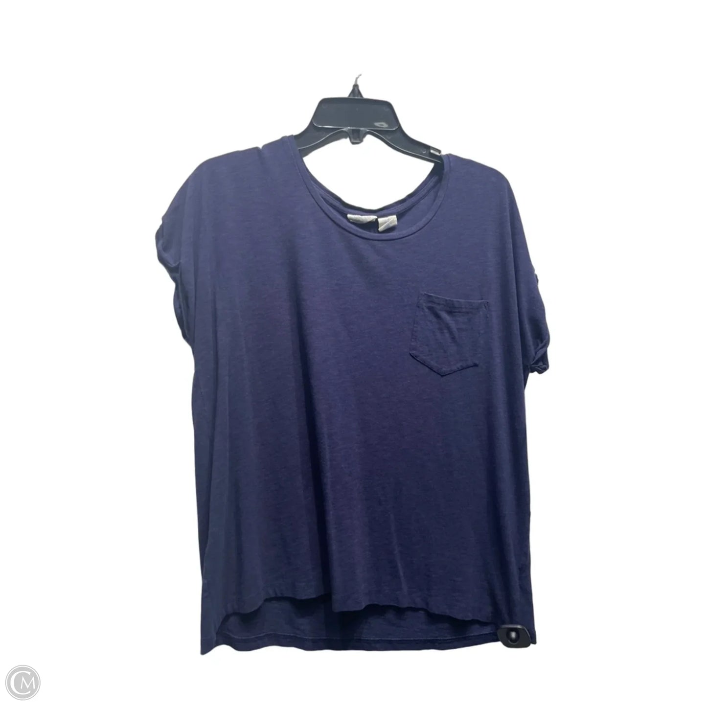 Top Short Sleeve By Sigrid Olsen In Navy, Size: Xl