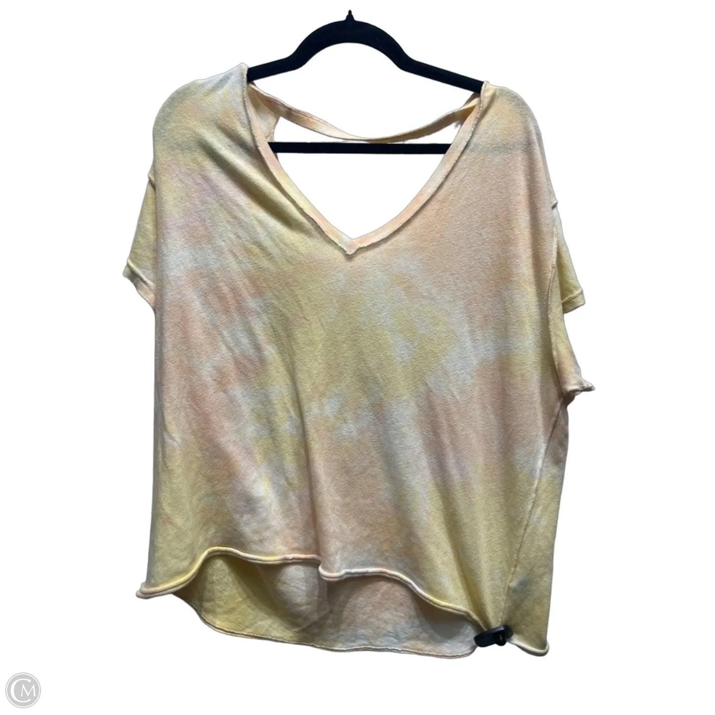 Top Short Sleeve By We The Free In Orange & Yellow, Size: S