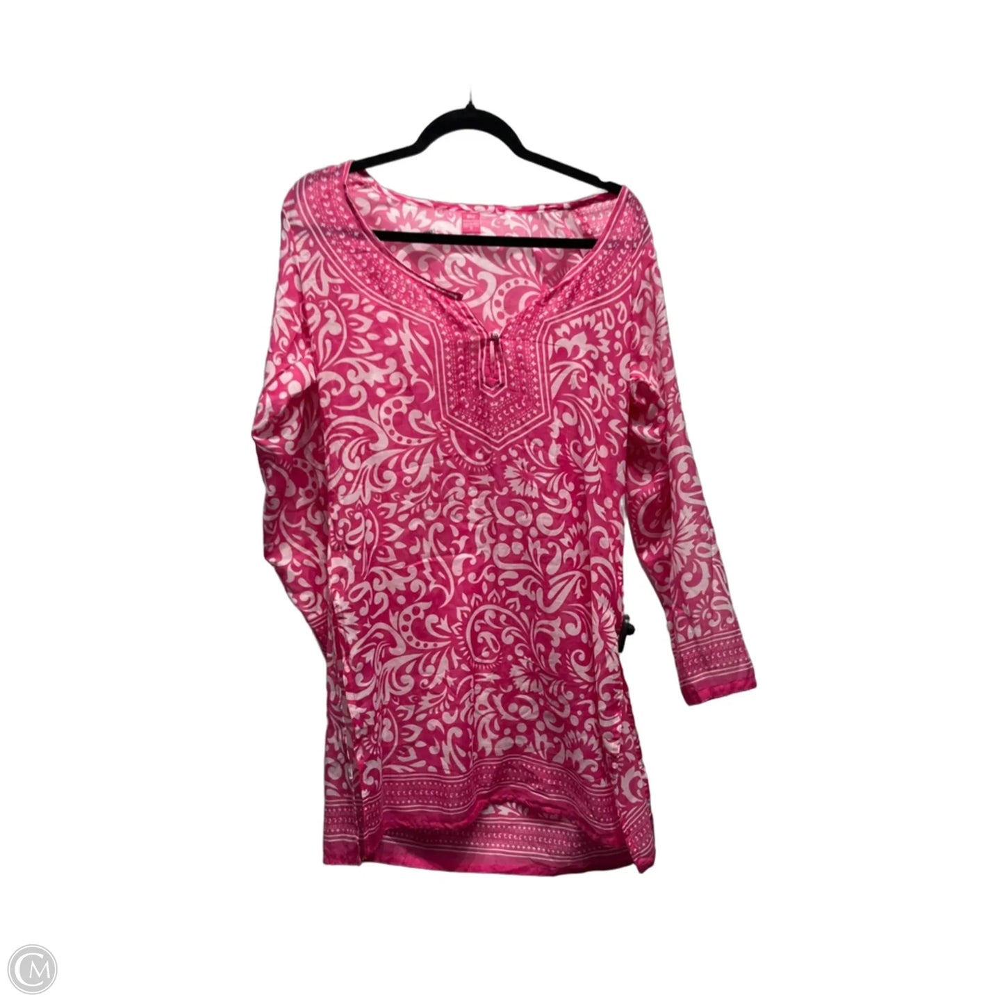 Swimwear Cover-up By RAJ In Pink & White, Size: M