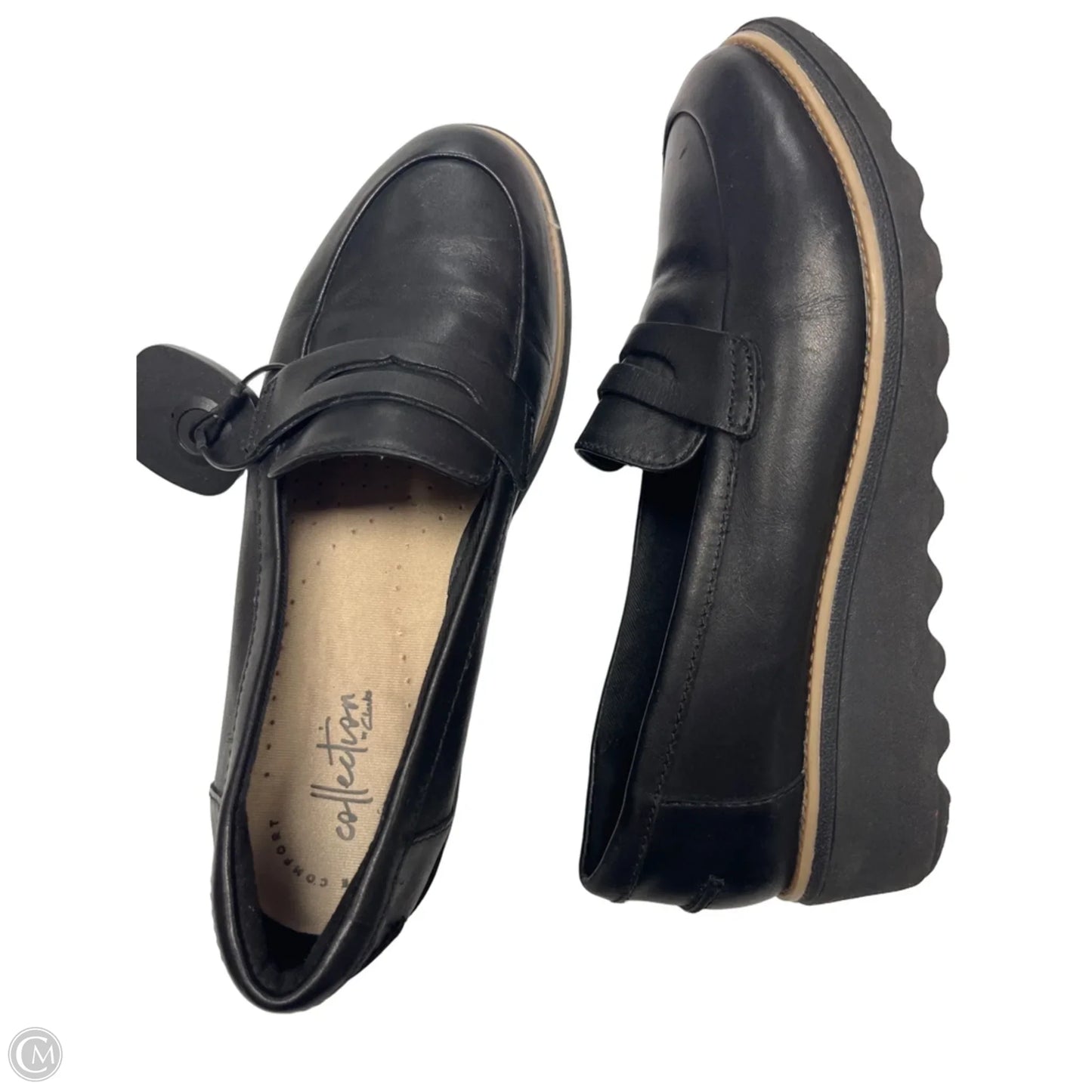 Shoes Flats By Clarks In Black, Size: 7