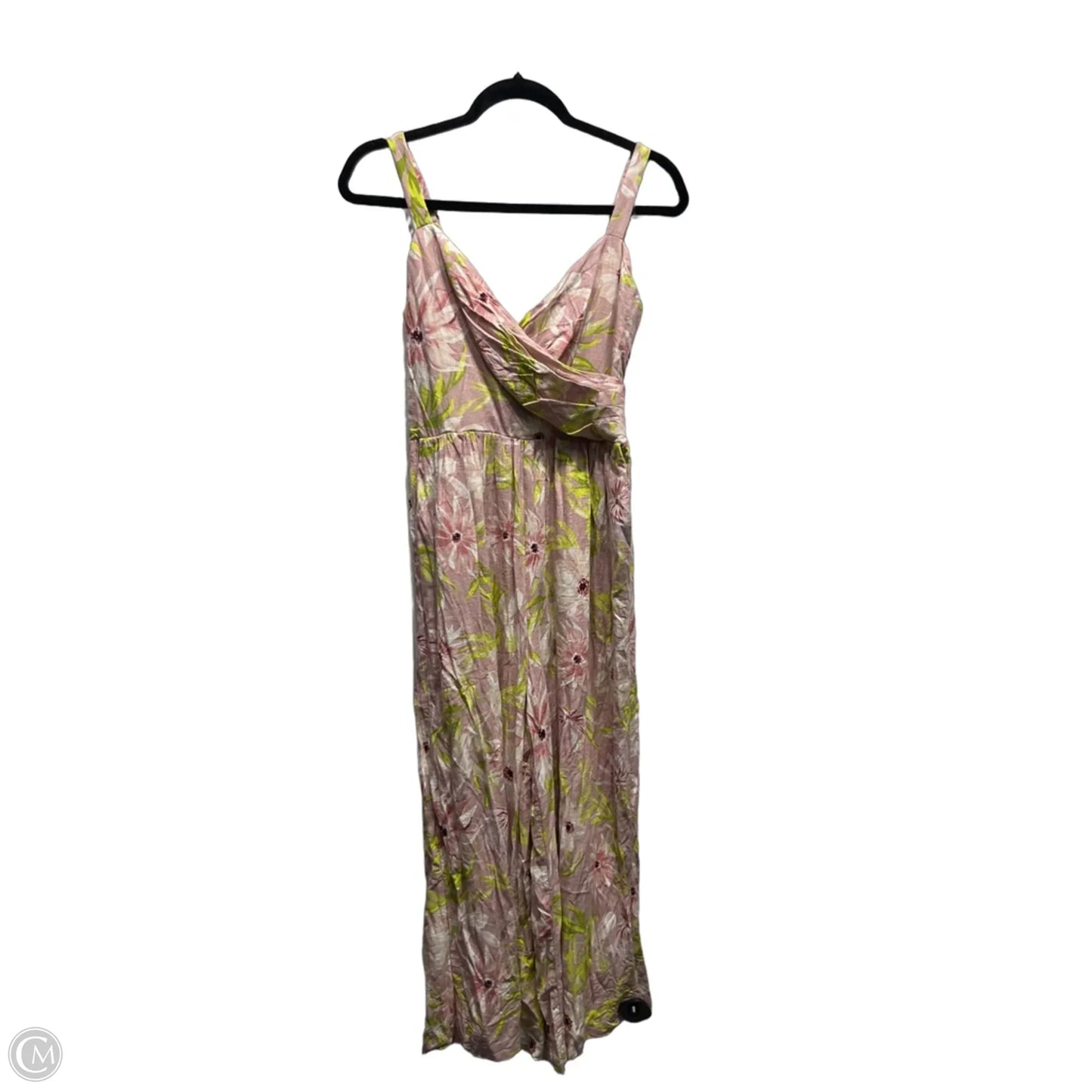 Jumpsuit By Express In Green & Pink, Size: S