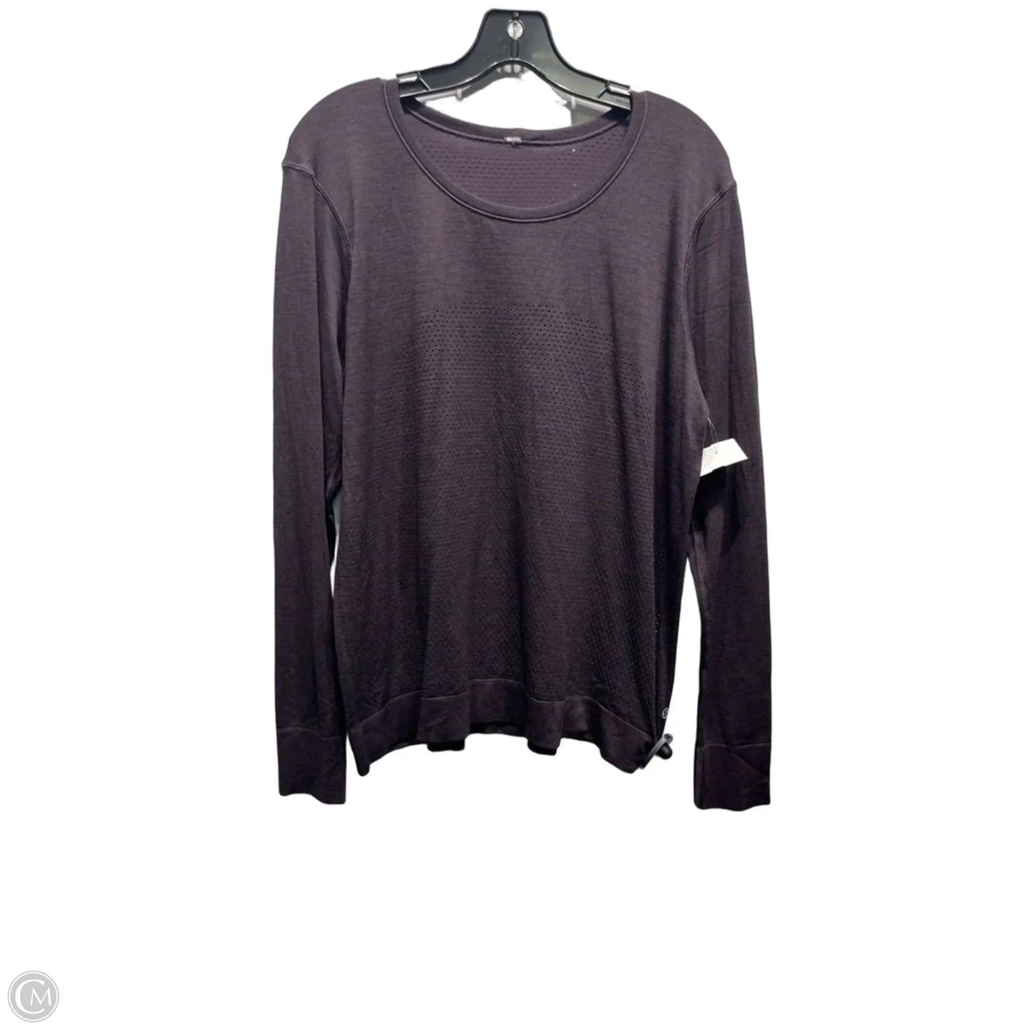 Athletic Top Long Sleeve Crewneck By Lululemon In Purple, Size: L