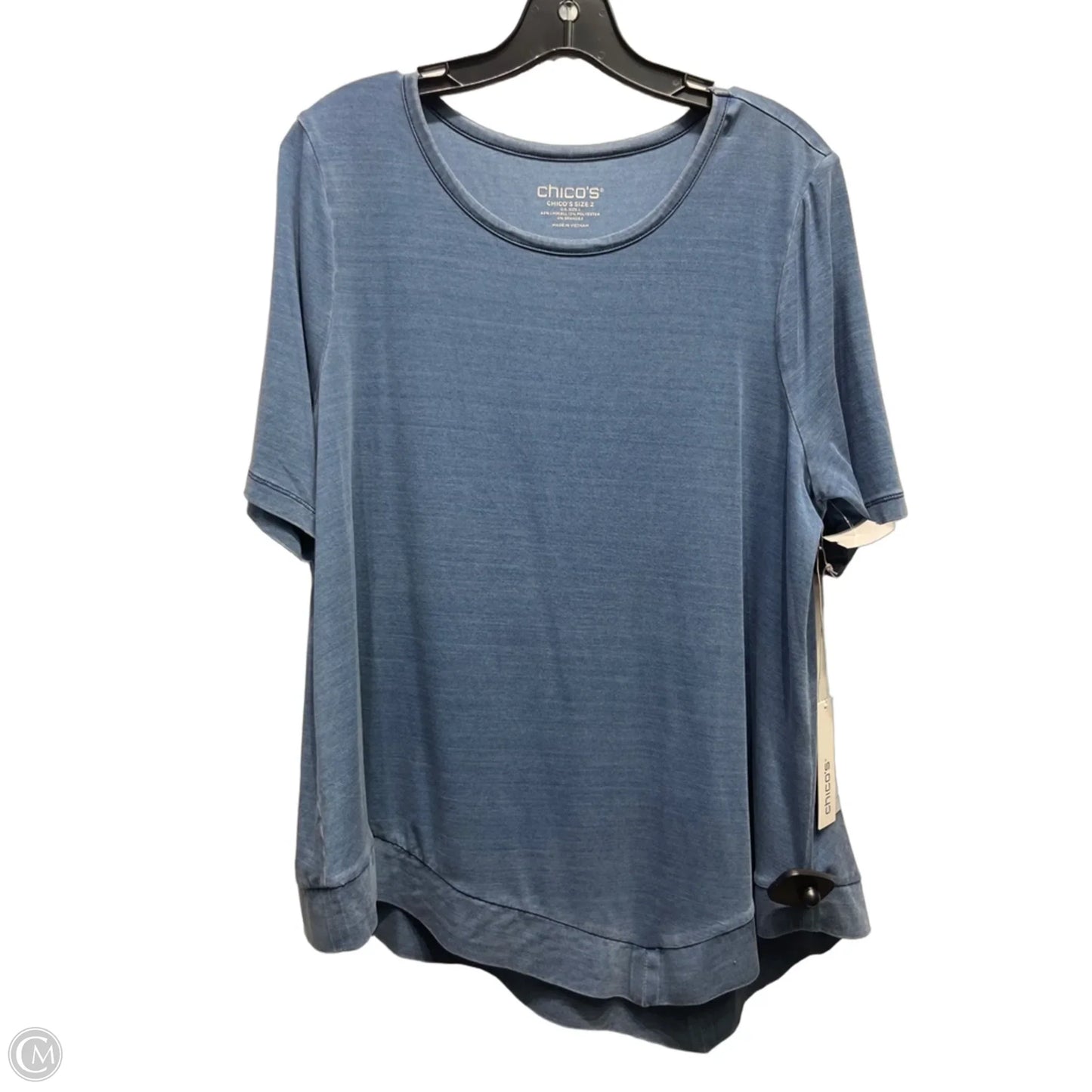Top Short Sleeve By Chicos In Blue, Size: L