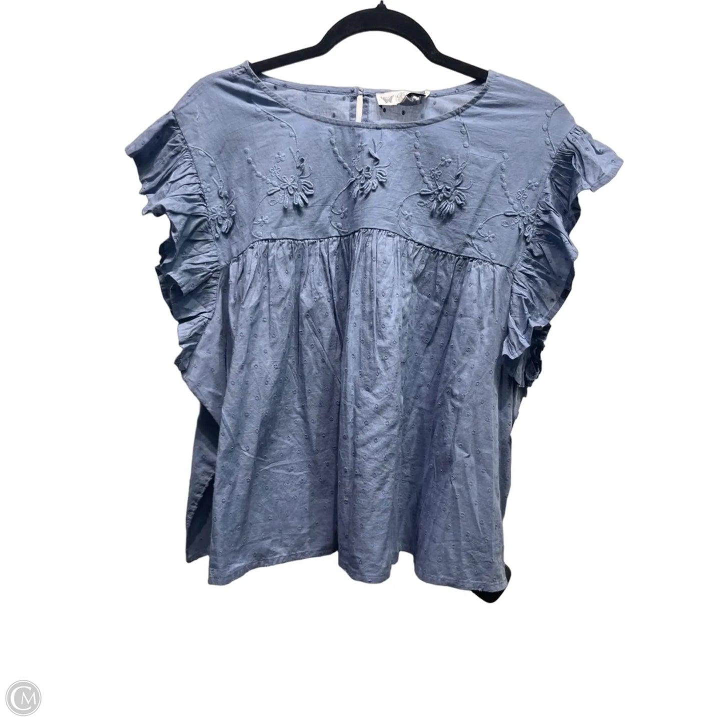 Top Short Sleeve By Jessica Simpson In Blue, Size: Xl