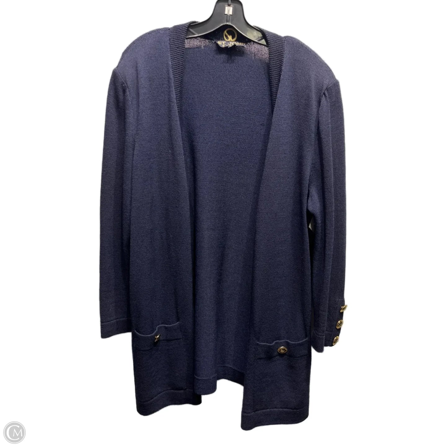 Blazer Luxury Designer By St John Collection In Navy, Size: L