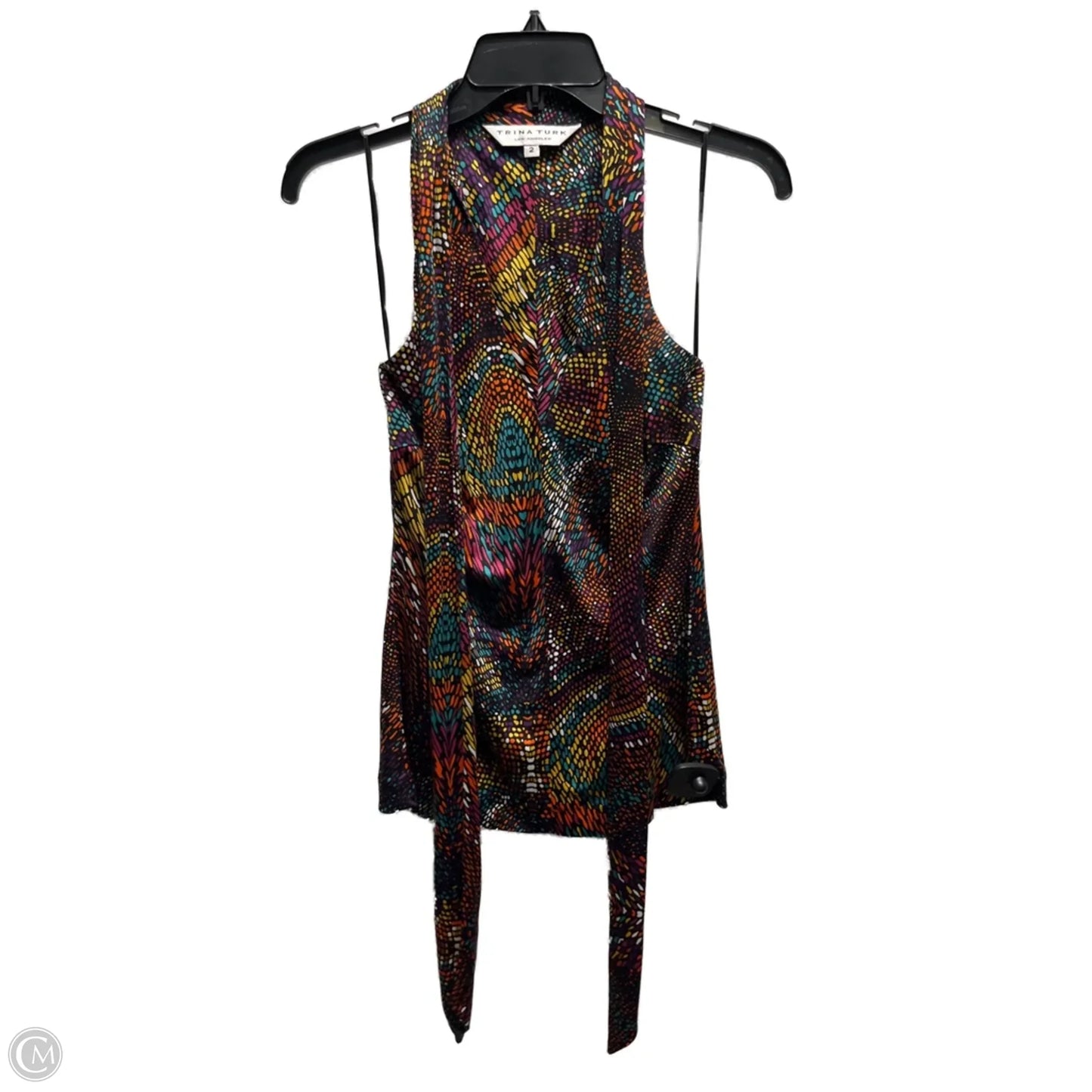 Top Sleeveless By Trina Turk In Purple & Yellow, Size: 2