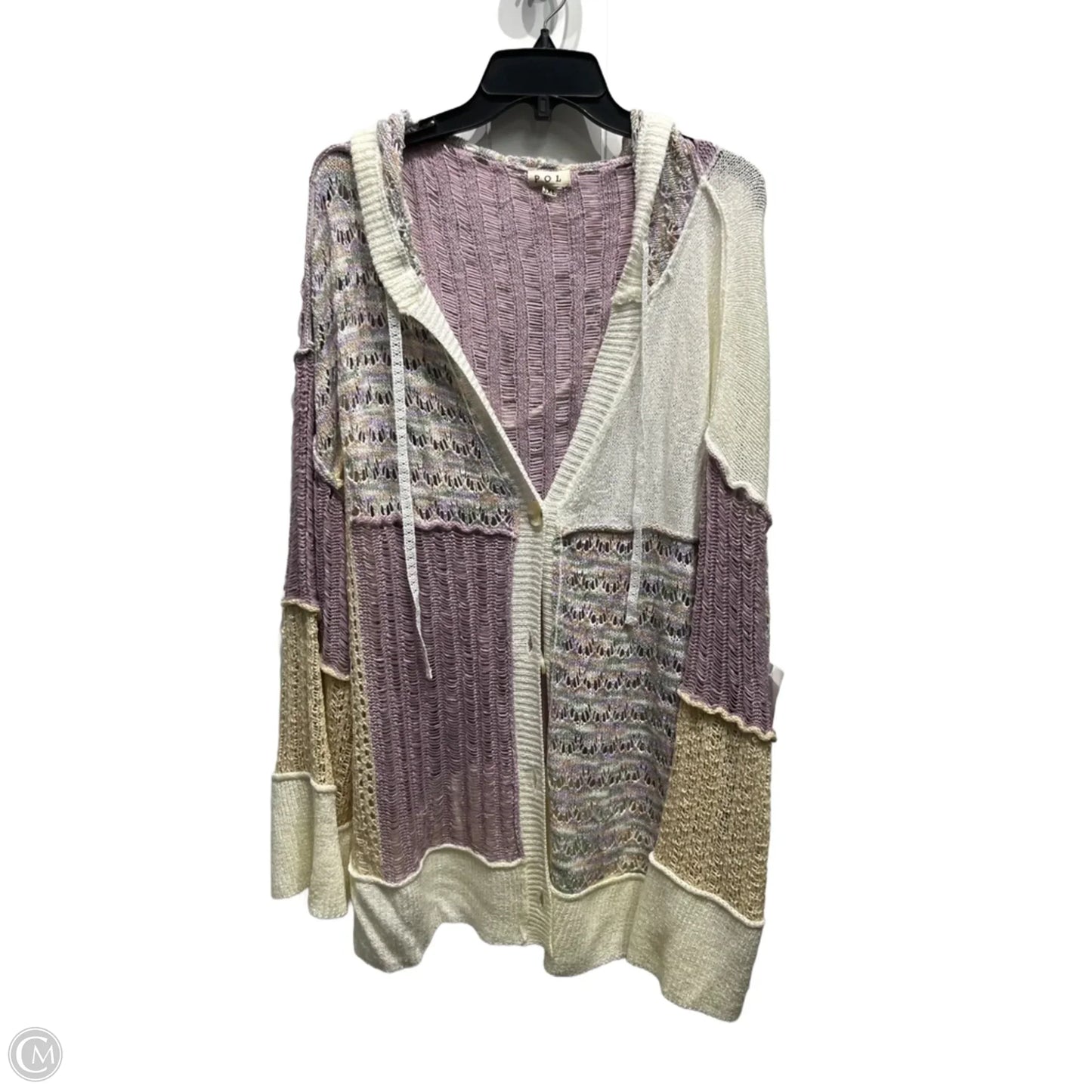 Sweater Cardigan By Pol In Purple, Size: 3x