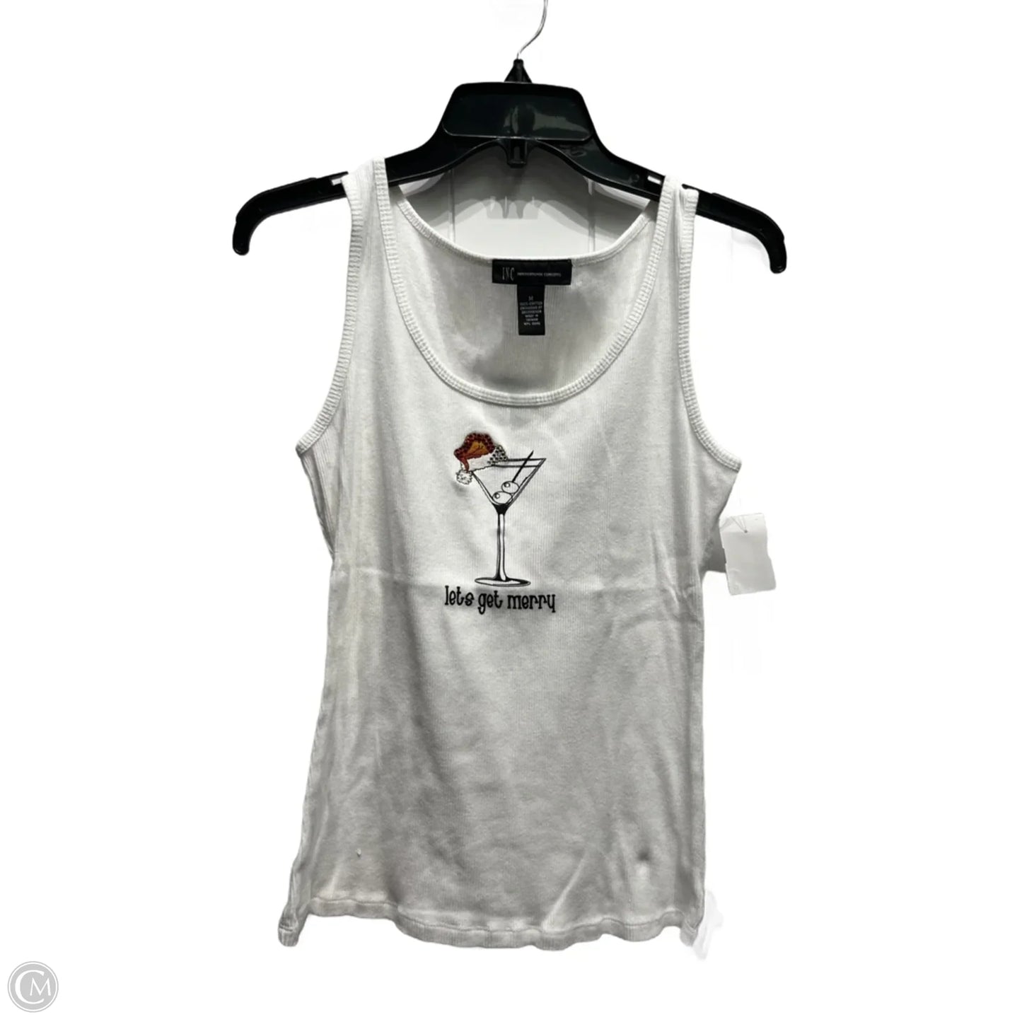 Top Sleeveless Basic By Inc In White, Size: M