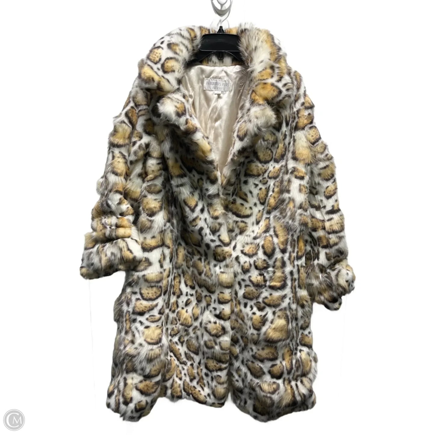 Coat Faux Fur & Sherpa By Clothes Mentor In Cream & Tan, Size: L