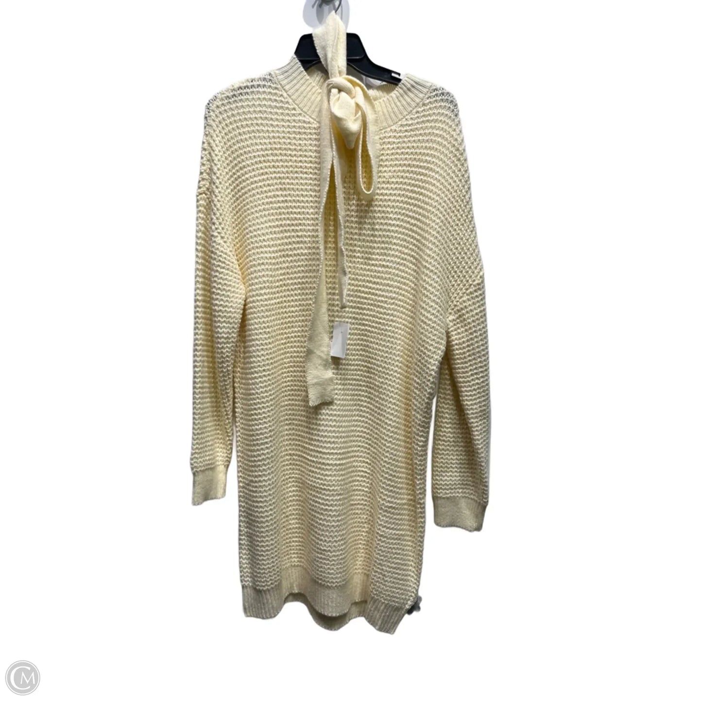 Dress Sweater By Zesica In Cream, Size: L