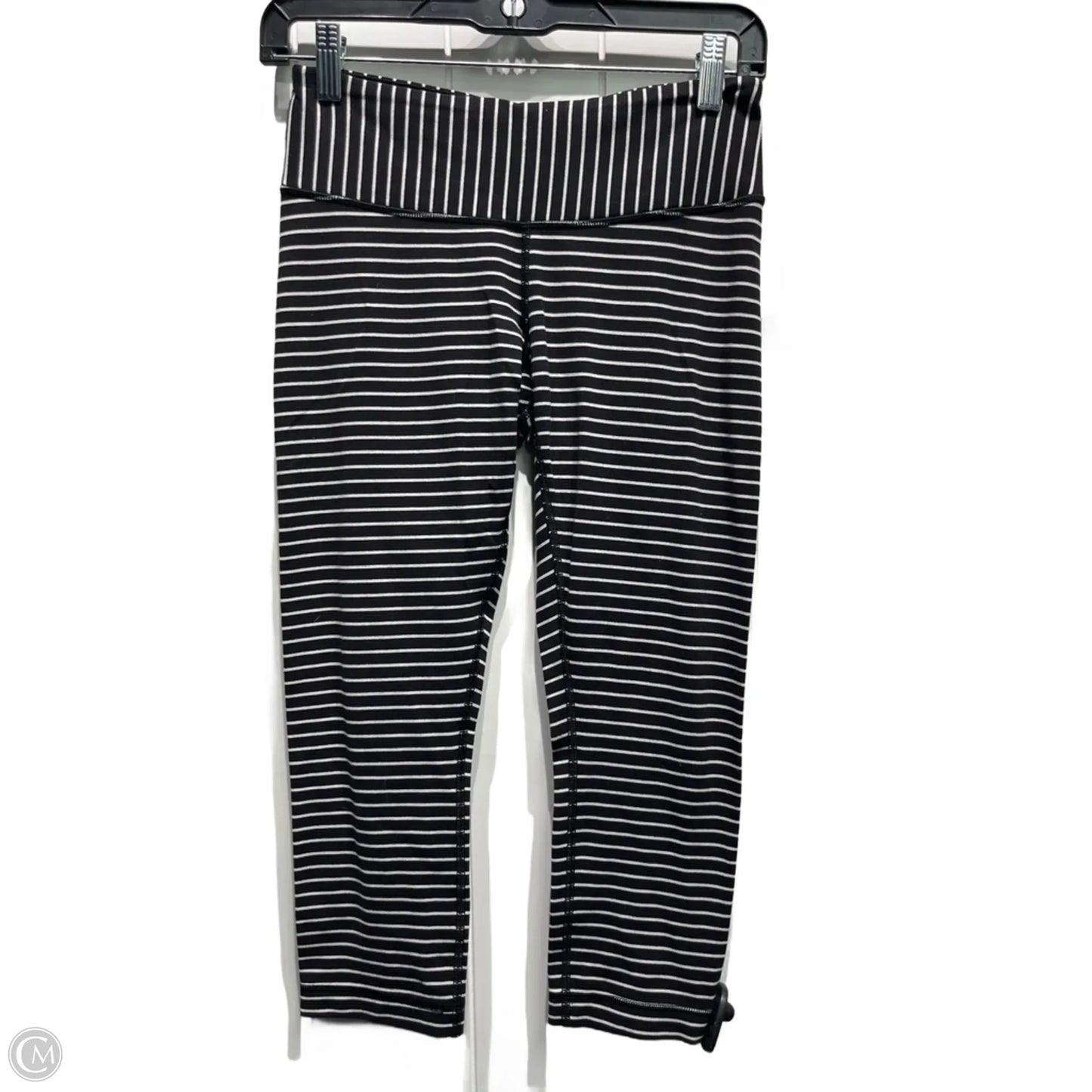 Athletic Leggings Capris By Lululemon In Black & White, Size: 6