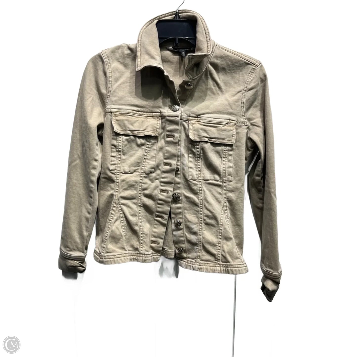 Jacket Denim By White House Black Market In Tan Denim, Size: Xs