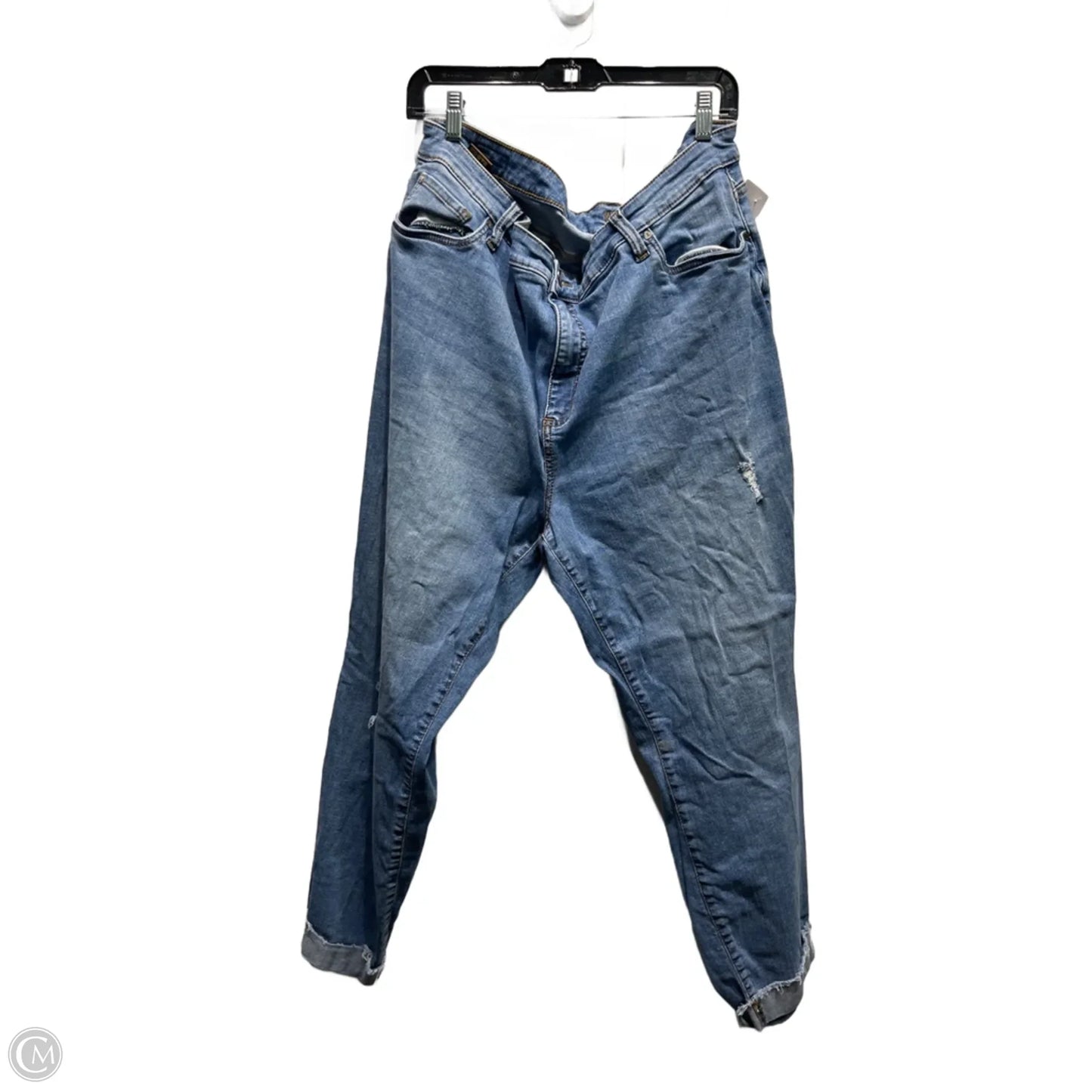 Jeans Cropped By Kut In Blue Denim, Size: 22