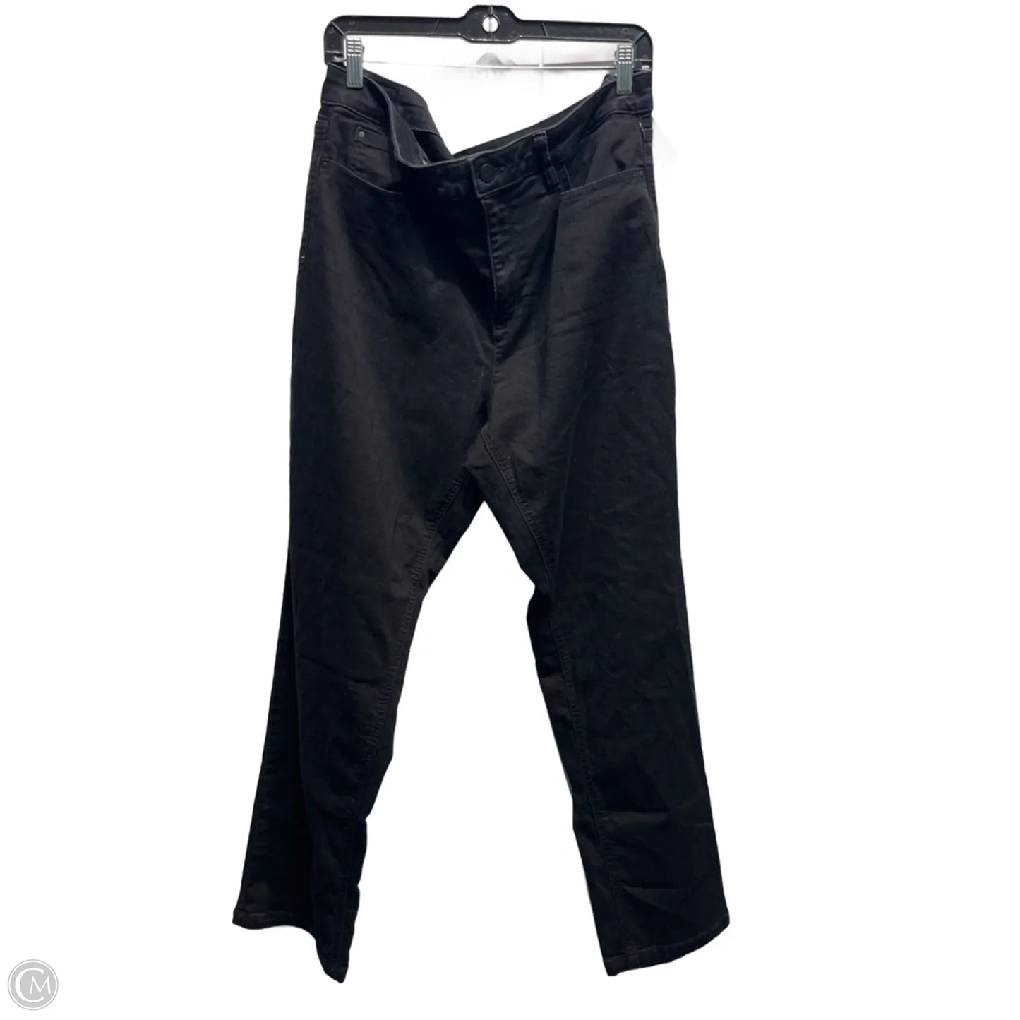 Jeans Straight By Jones New York In Black Denim, Size: 16