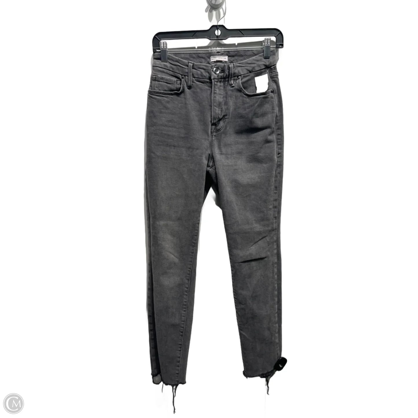 Jeans Straight By Good American In Black Denim, Size: 2