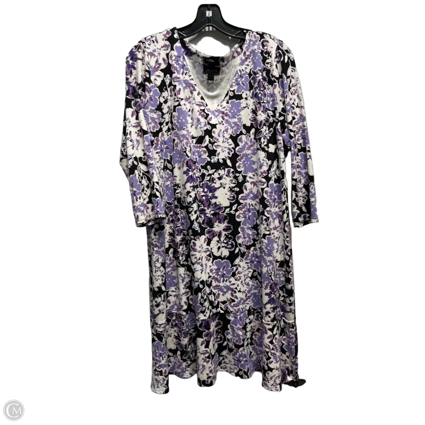 Dress Casual Short By J. Jill In Purple & White, Size: L
