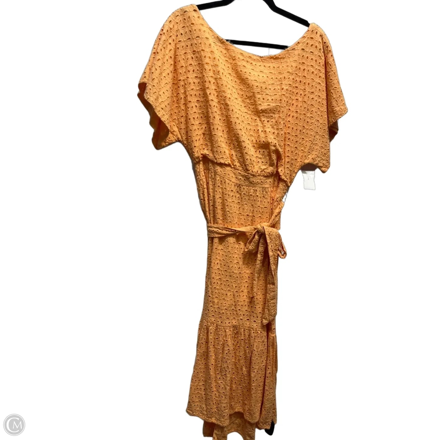 Dress Casual Midi By A/K CASUALS In Orange, Size: M