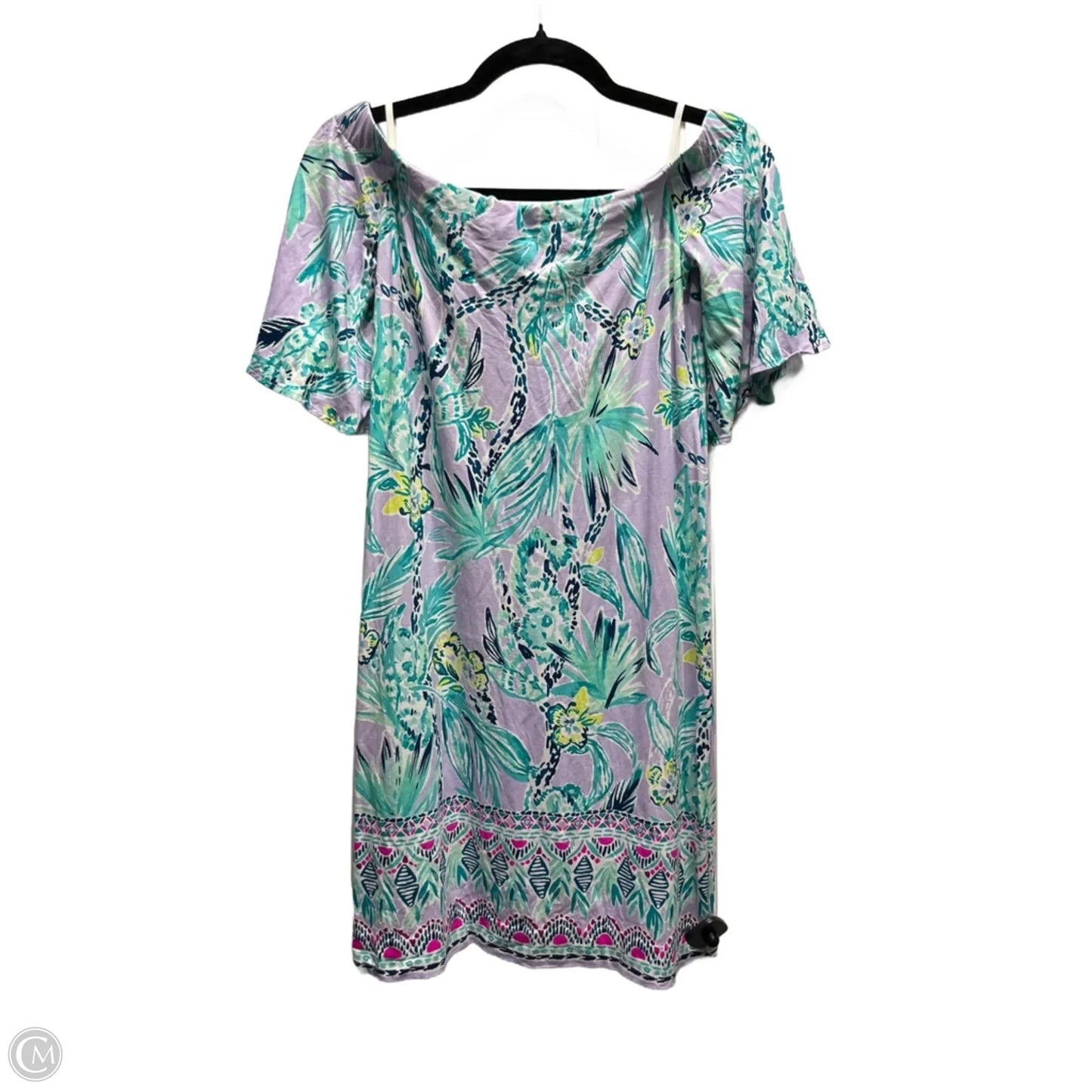 Dress Designer By Lilly Pulitzer In Green & Purple, Size: S