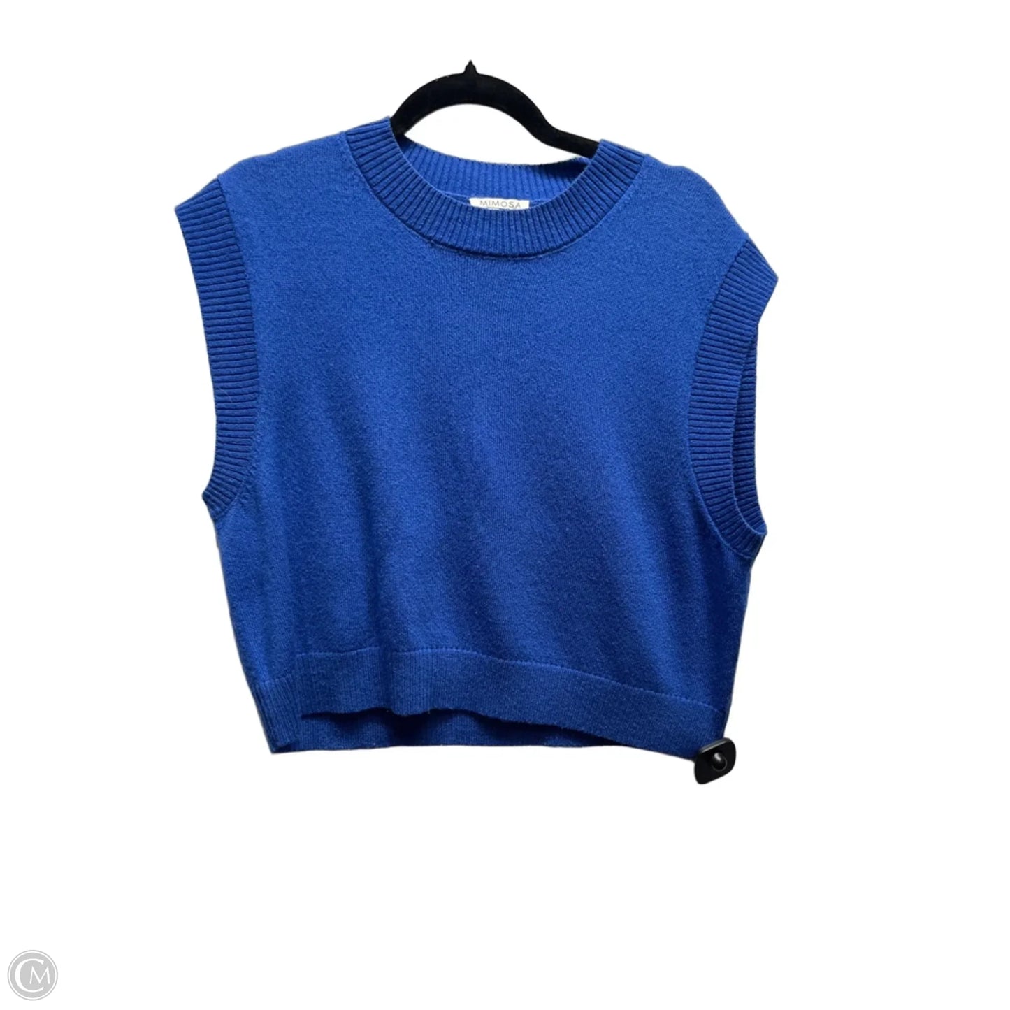 Top Short Sleeve By Mimosa In Blue, Size: L