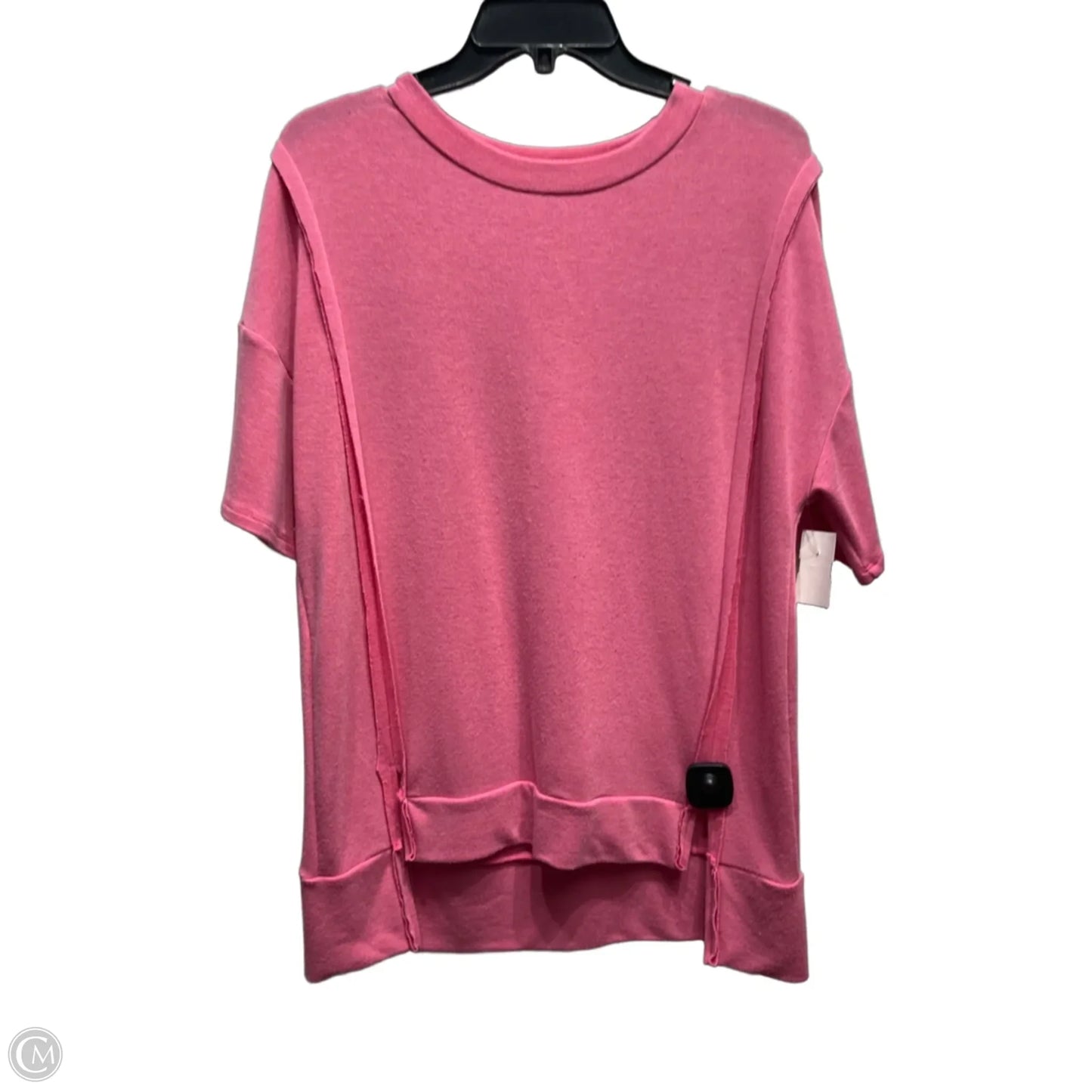 Top Short Sleeve By Haptics In Pink, Size: L
