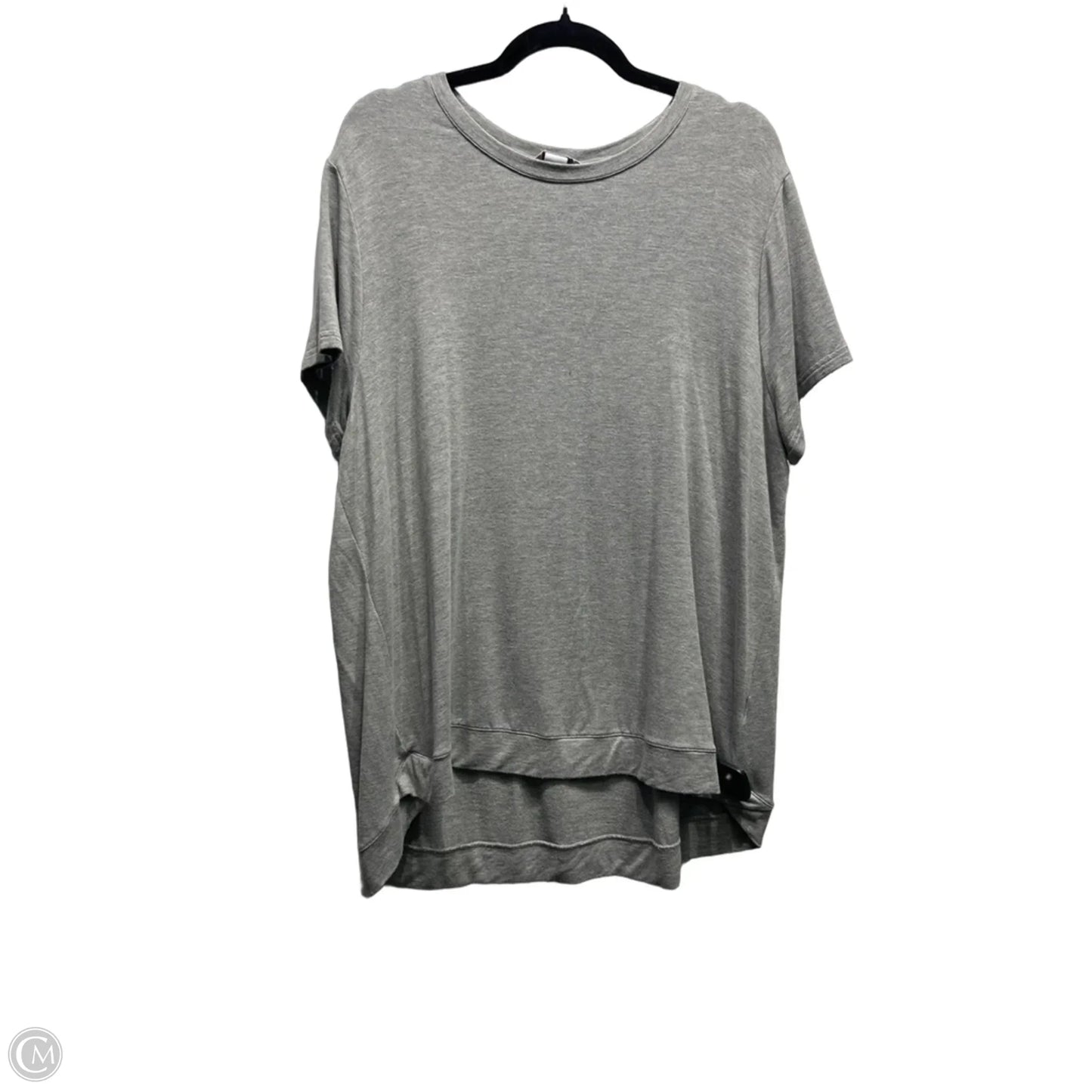 Top Short Sleeve Basic By Liz Claiborne In Grey, Size: Xxl