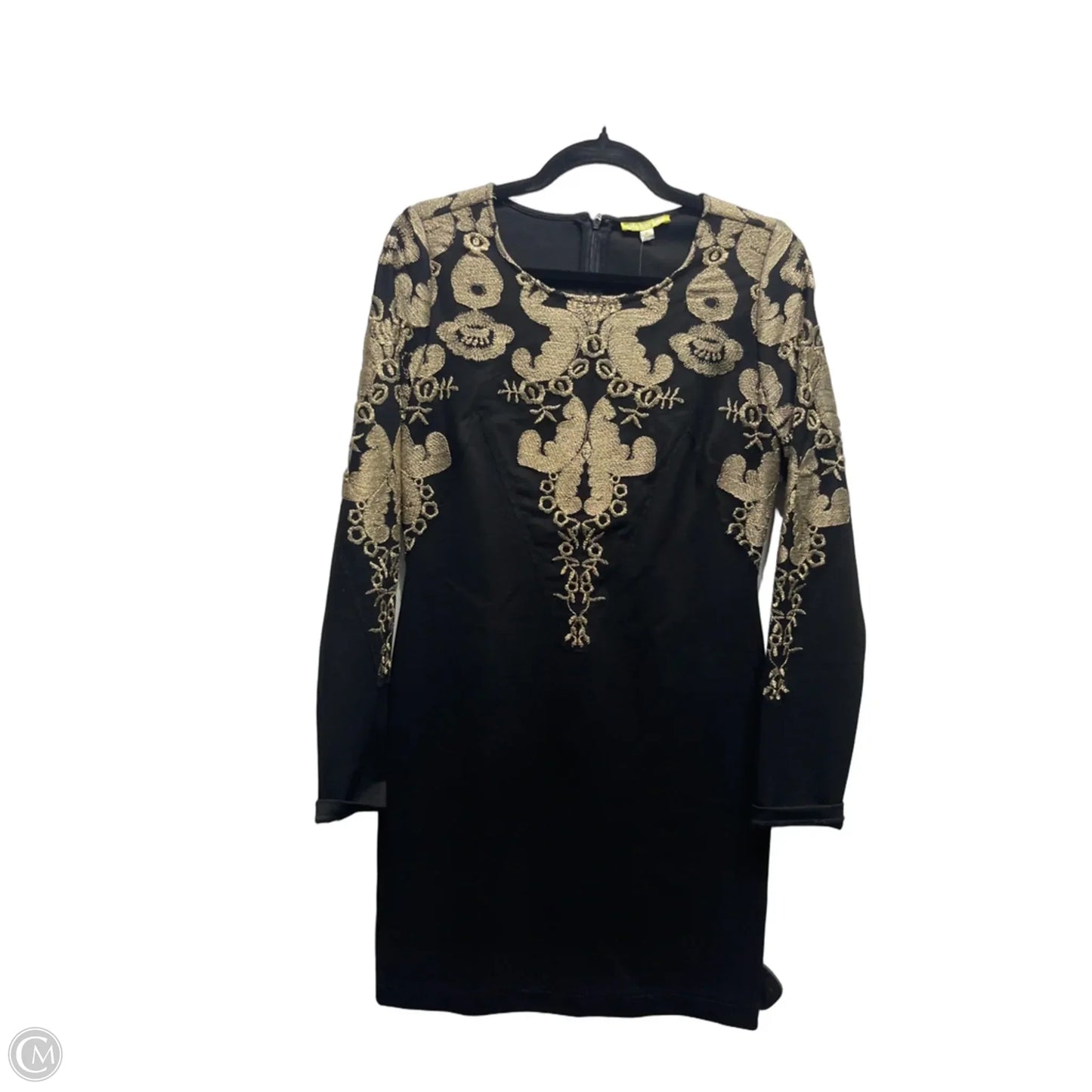 Dress Party Short By Gianni Bini In Black & Gold, Size: M