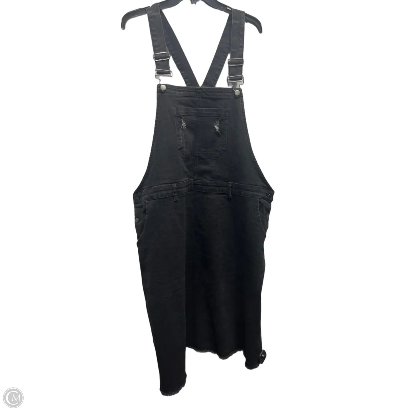 Dress Casual Short By Agnes Orinda In Black Denim, Size: 3x