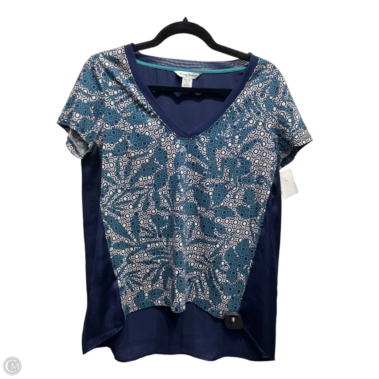 Top Short Sleeve By Tommy Bahama In Blue & Green, Size: Xs