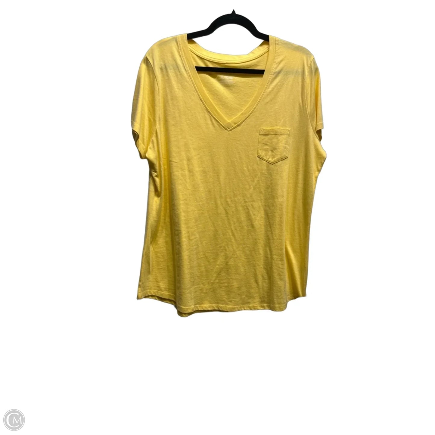 Top Short Sleeve Basic By Natural Reflections In Yellow, Size: Xl