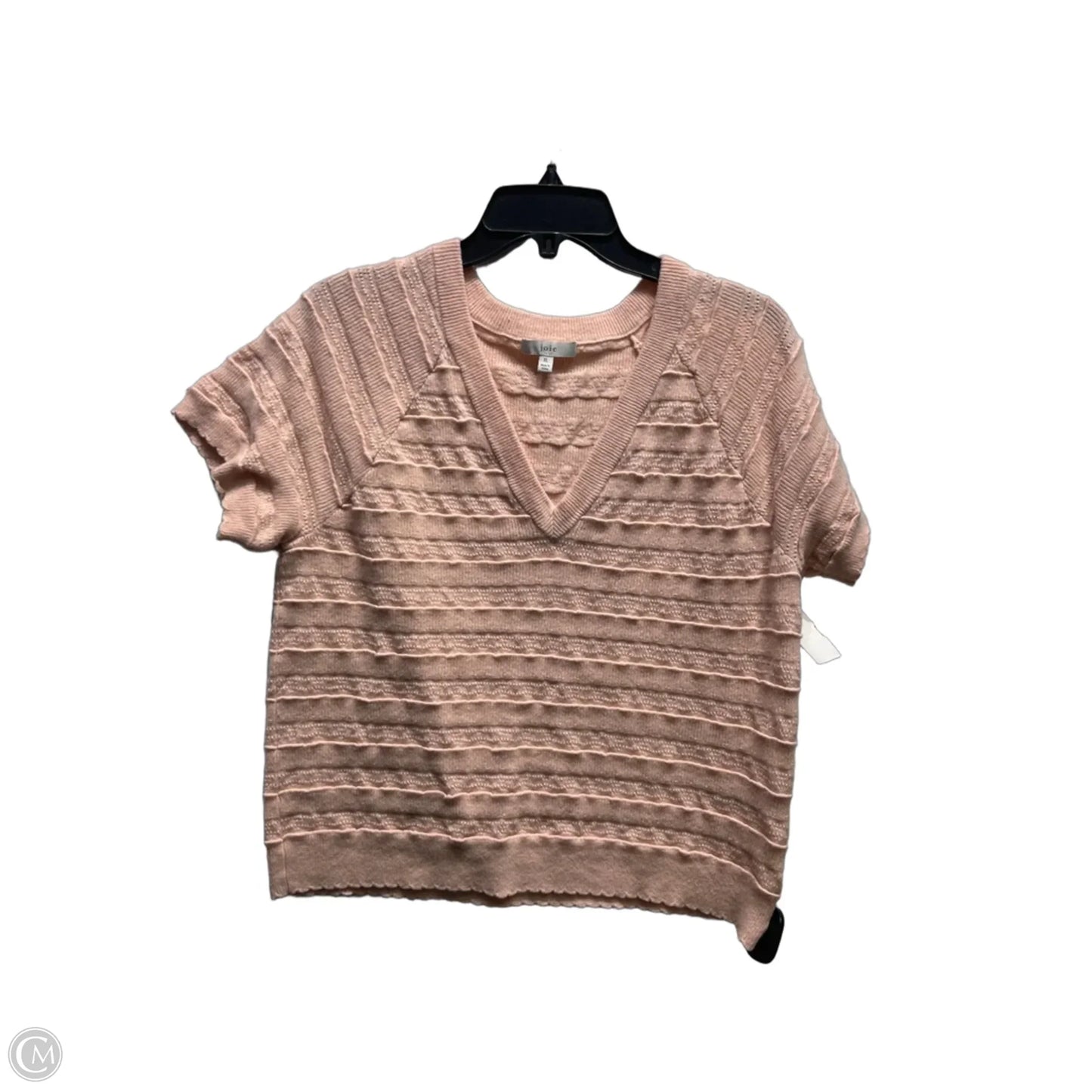 Sweater Short Sleeve By Joie In Pink, Size: Xl